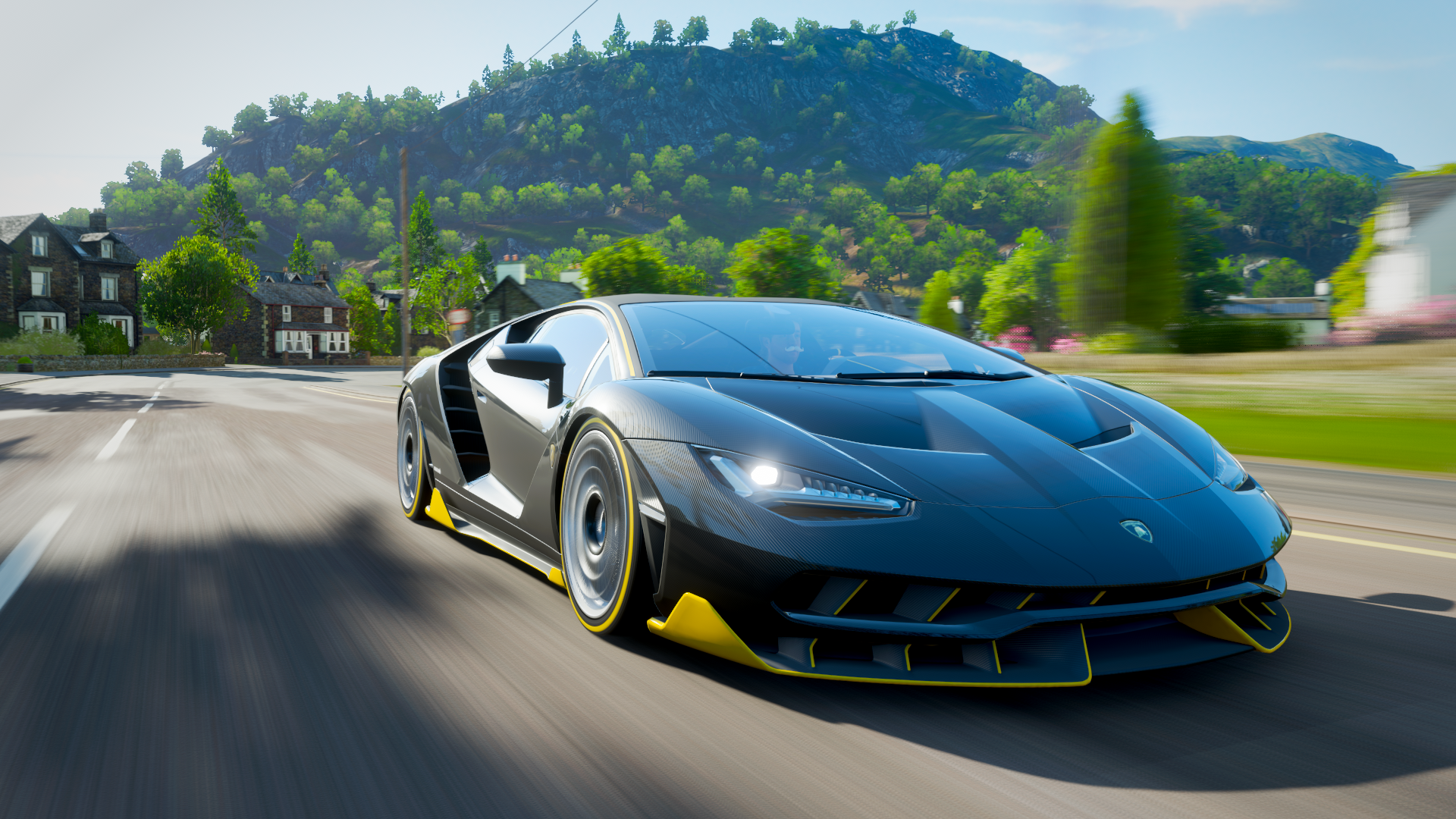 Xbox One Forza Horizon 4 Video Games Screen Shot Racing Car Black Cars Vehicle 1920x1080