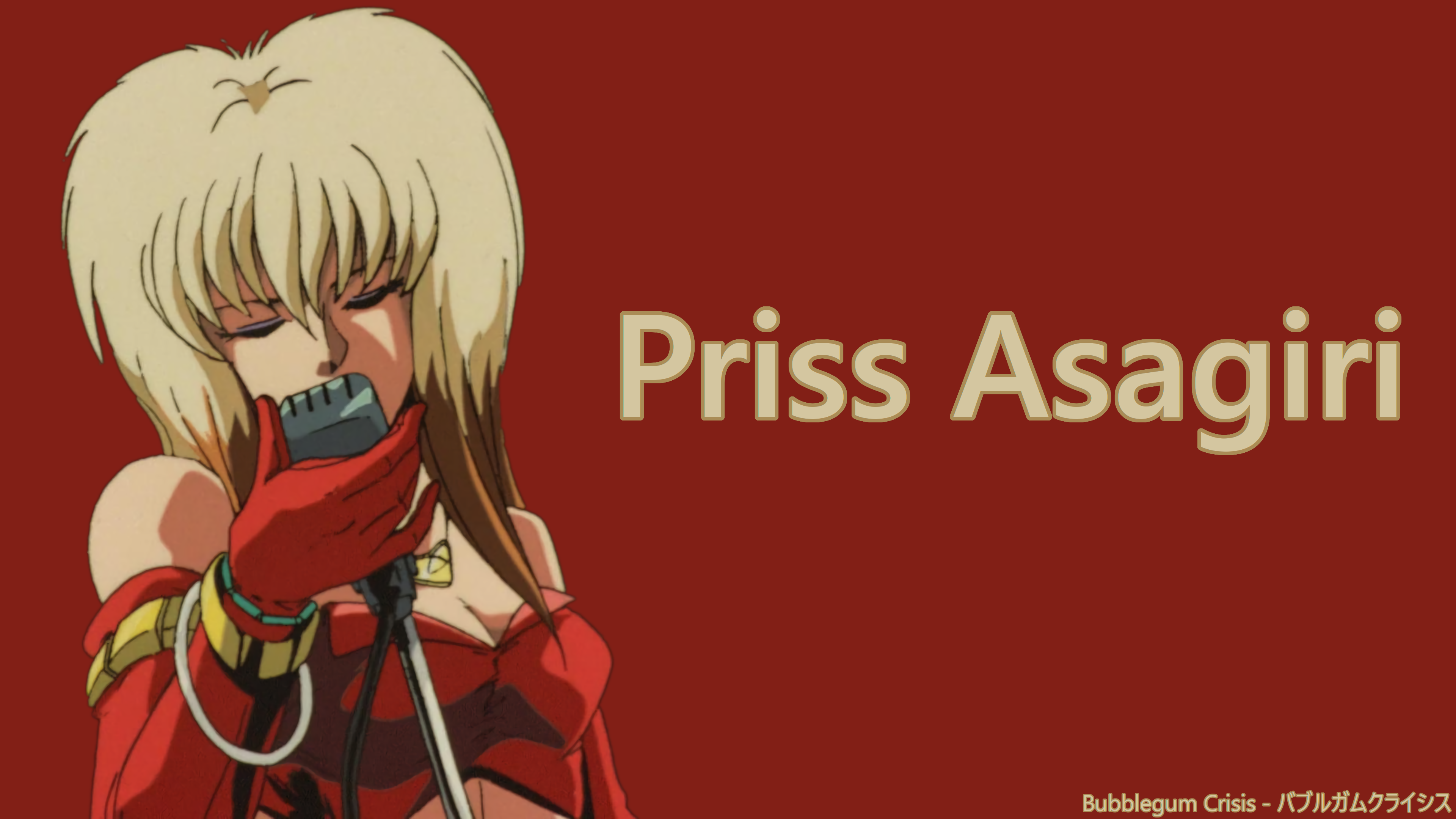 Anime Anime Girls Singing Bubblegum Crisis Priss Asagiri 3840x2160
