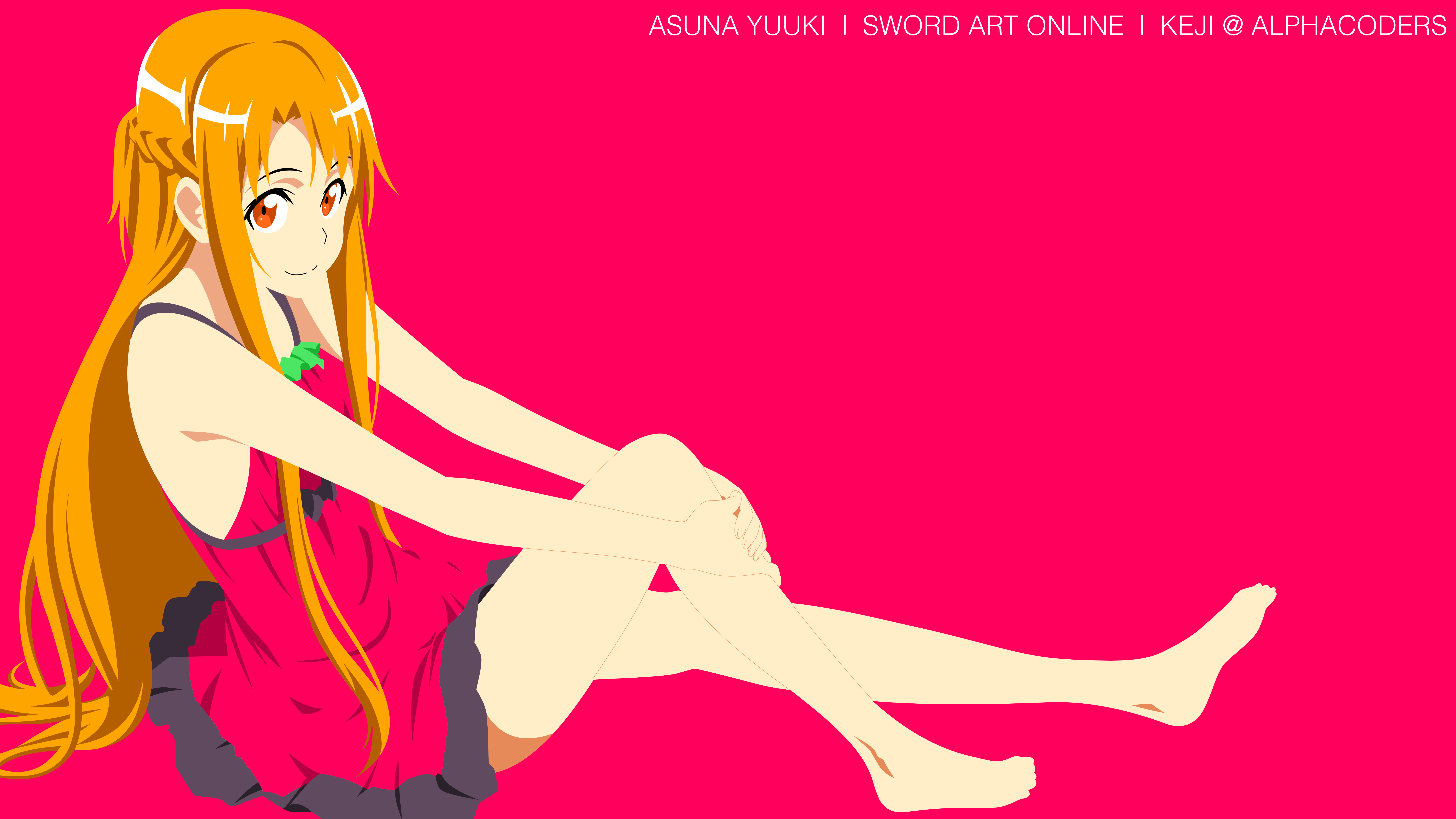 Asuna Yuuki Girl Minimalist Sword Art Online Sword Art Online Ii 8000x4500