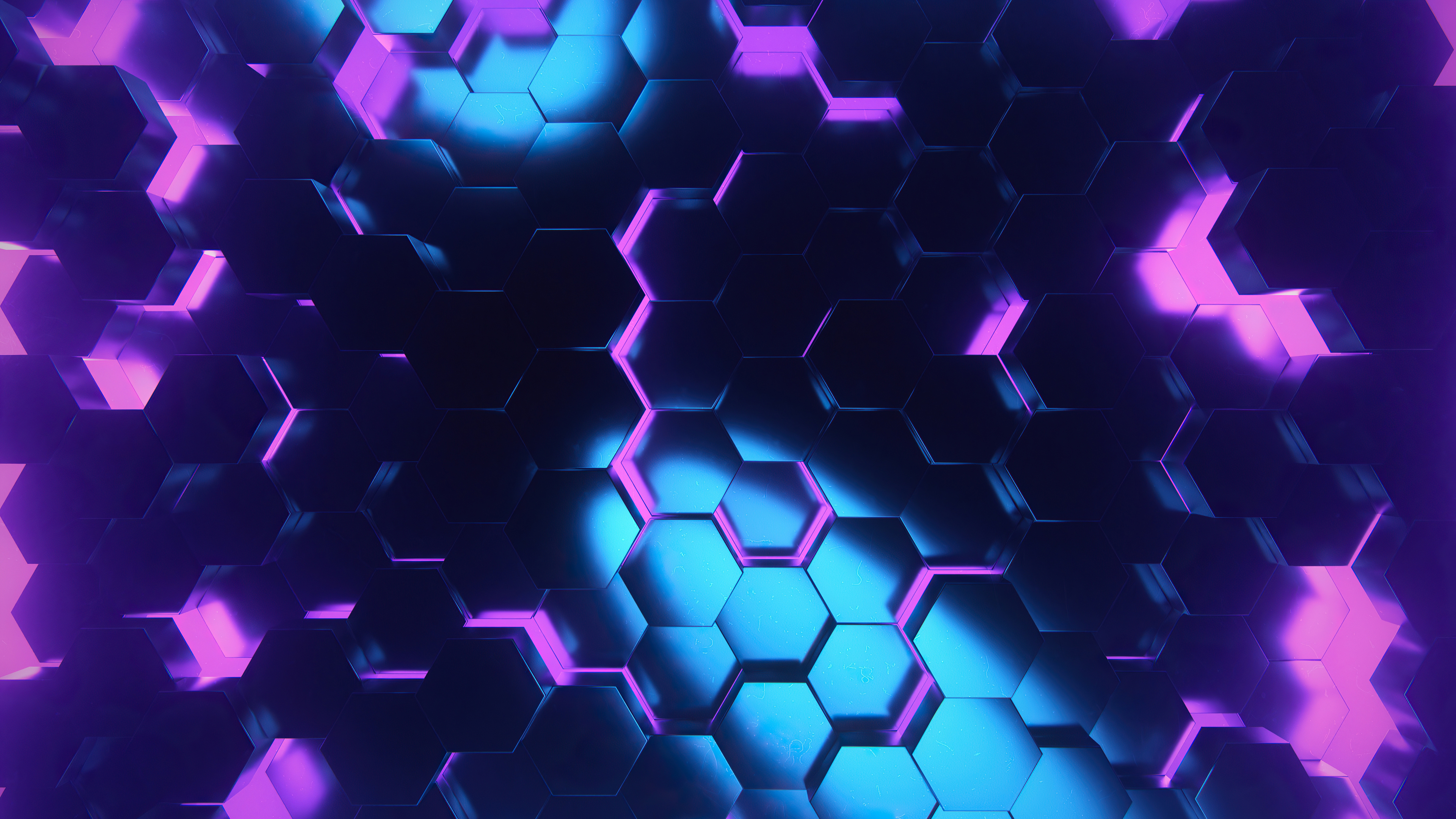 Abstract Hexagon 3D 3840x2160
