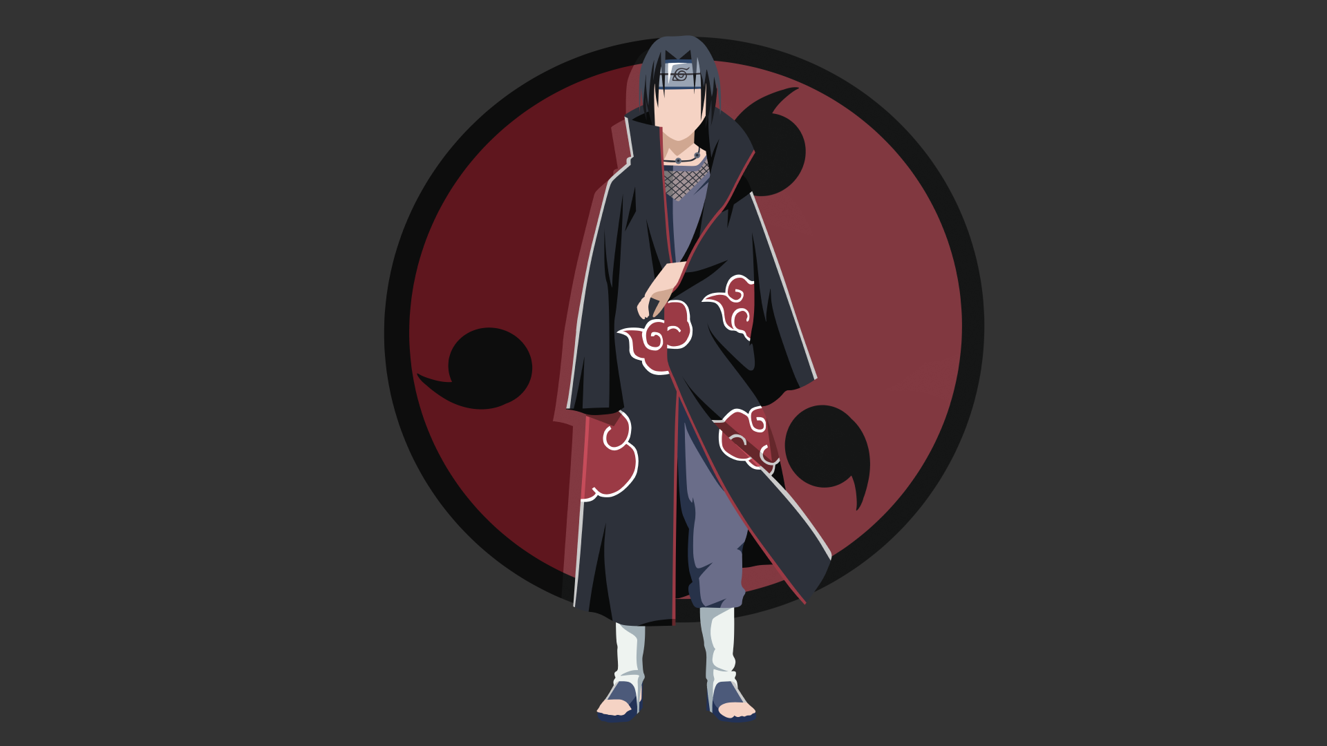 Akatsuki Naruto Itachi Uchiha Minimalist Naruto Uchiha Clan 1920x1080
