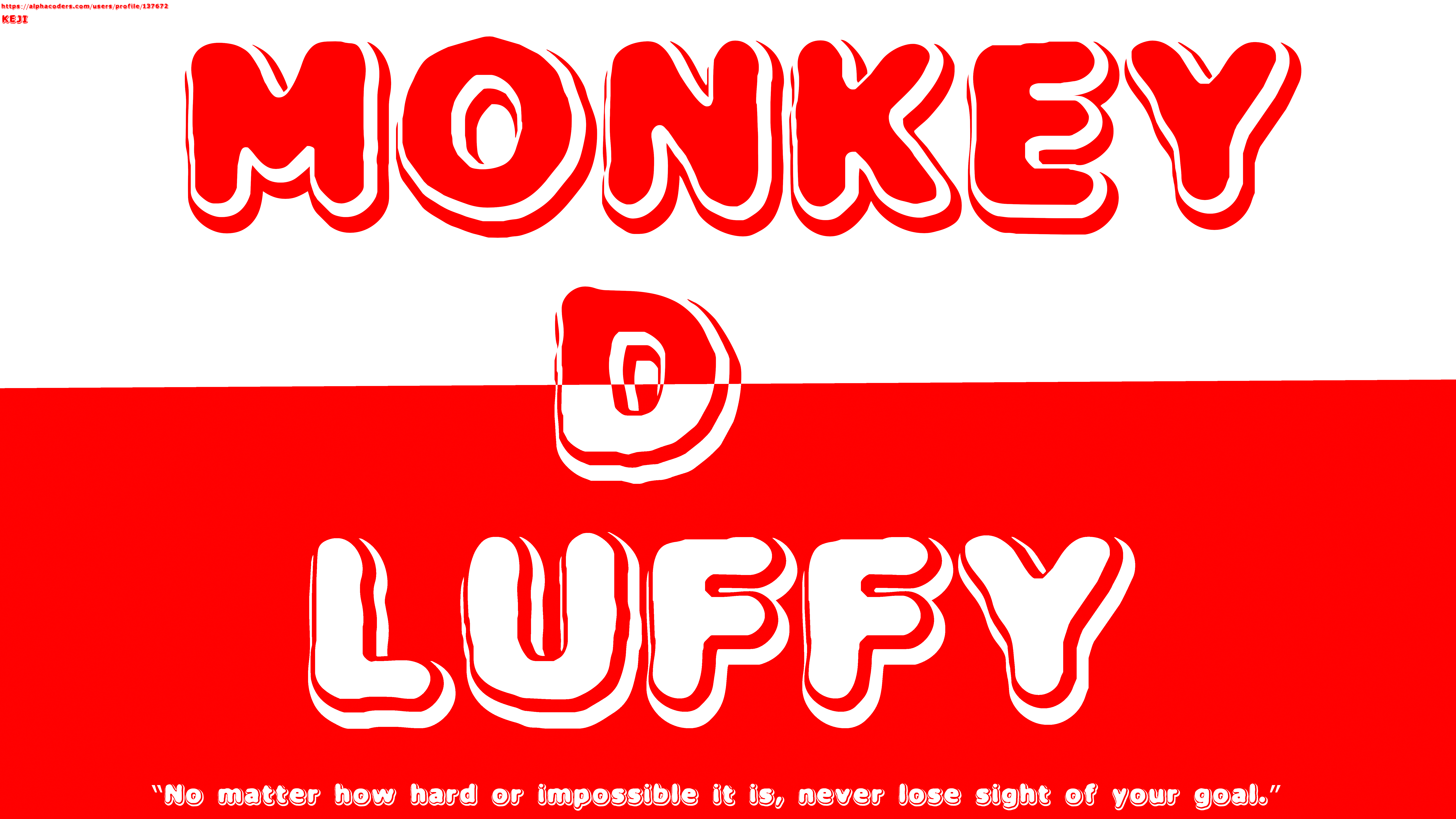 Monkey D Luffy Quote Text 7680x4320