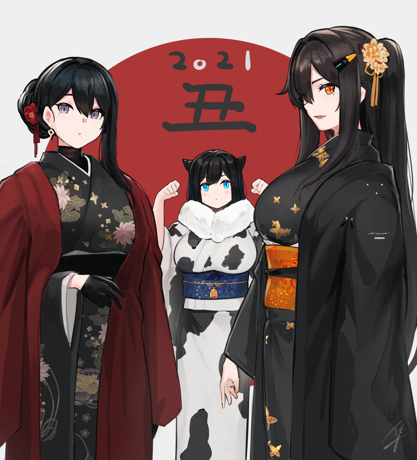 Anime Anime Girls Original Characters Kimono Vert 320 Simple Background Hayato Okuno Hayabusa Artist 1339x1474