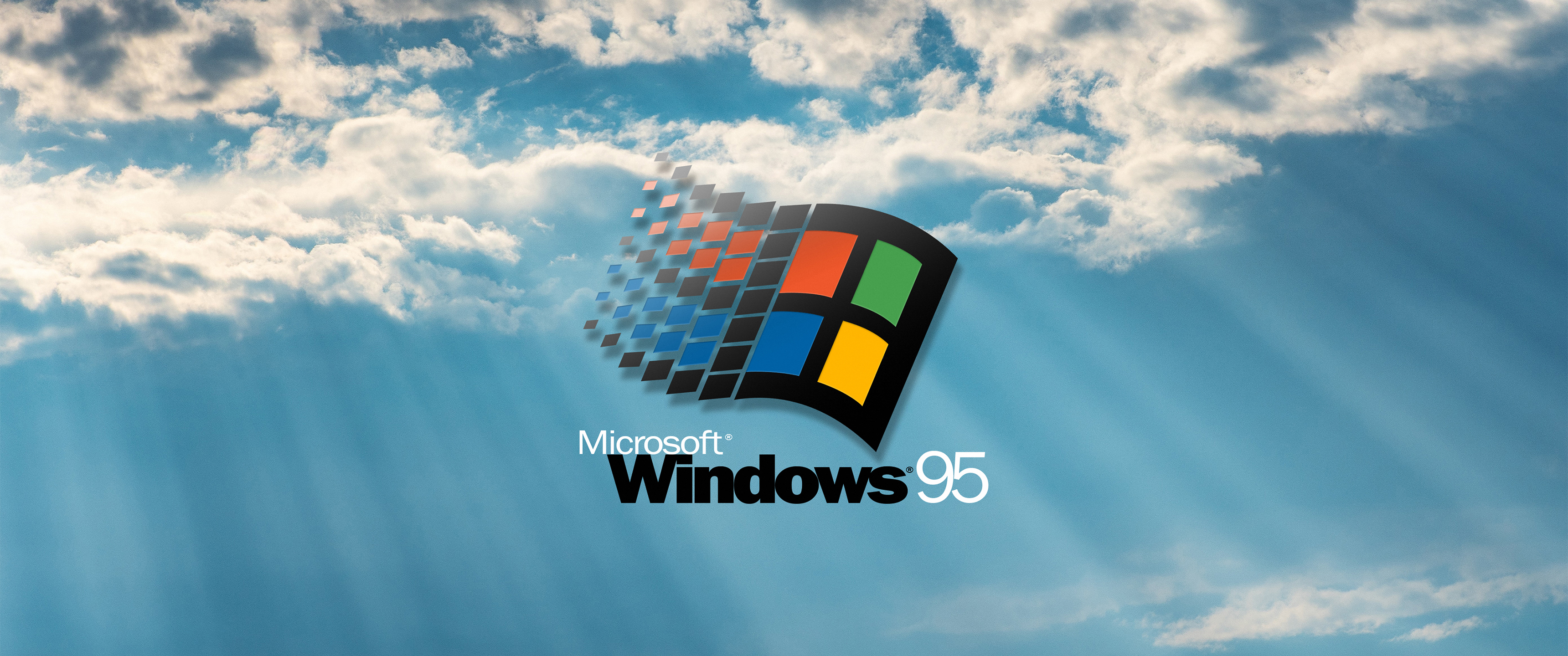 Windows 95 Microsoft Ultrawide Operating System Clouds 3440x1440