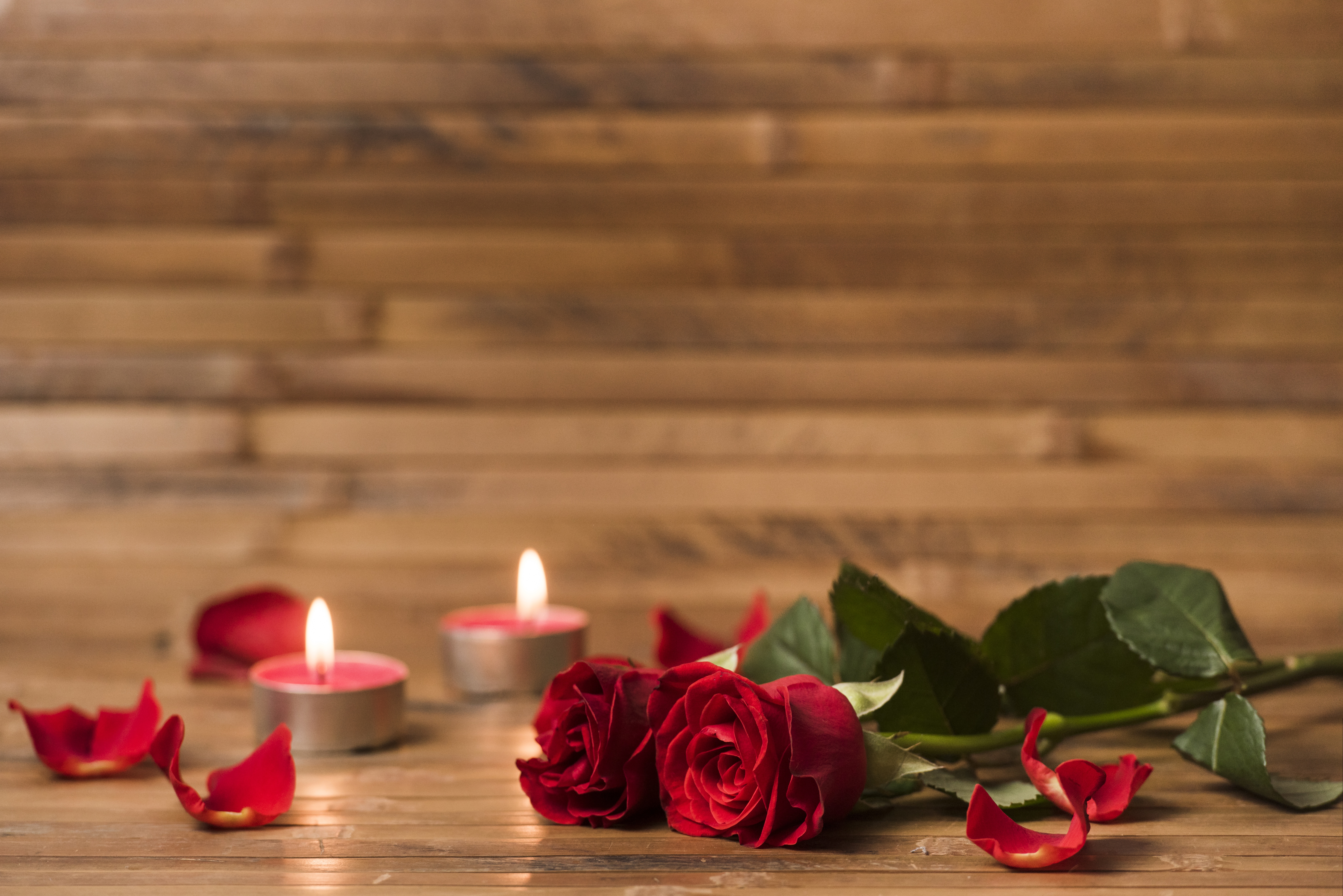 Candle Love Red Flower Rose Valentine 039 S Day 7194x4801