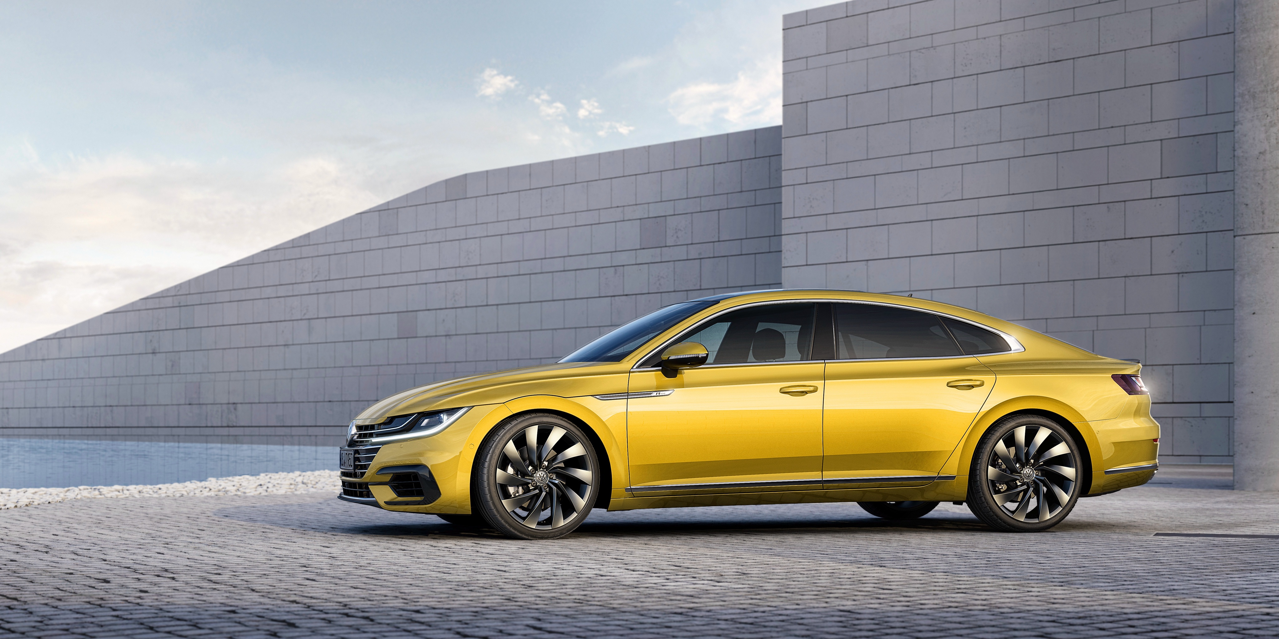 Car Luxury Car Vehicle Volkswagen Volkswagen Arteon Yellow Car 4096x2048