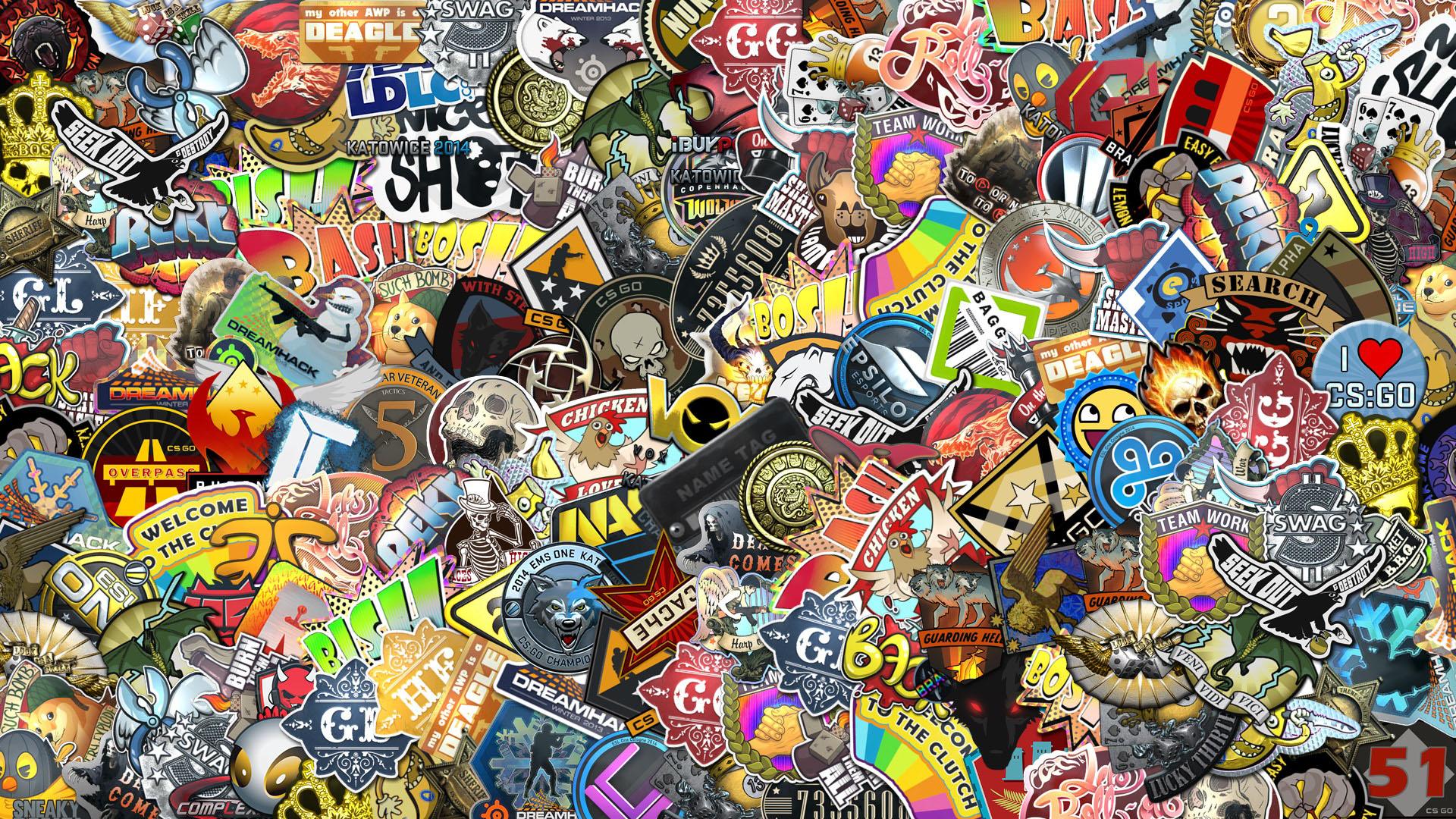 Counter Strike Global Offensive Stickers Coins Badge 1920x1080