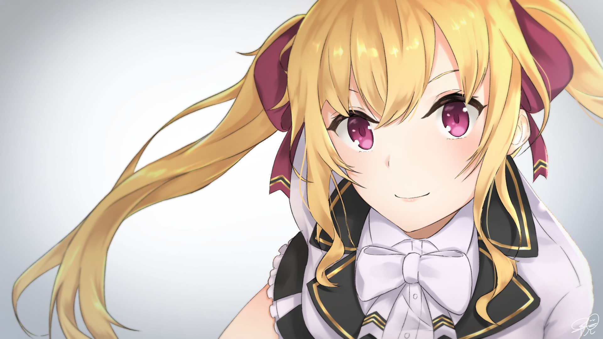 Anime Girls Nijisanji Takamiya Rion Shirayuiii Blonde Smiling 1920x1080