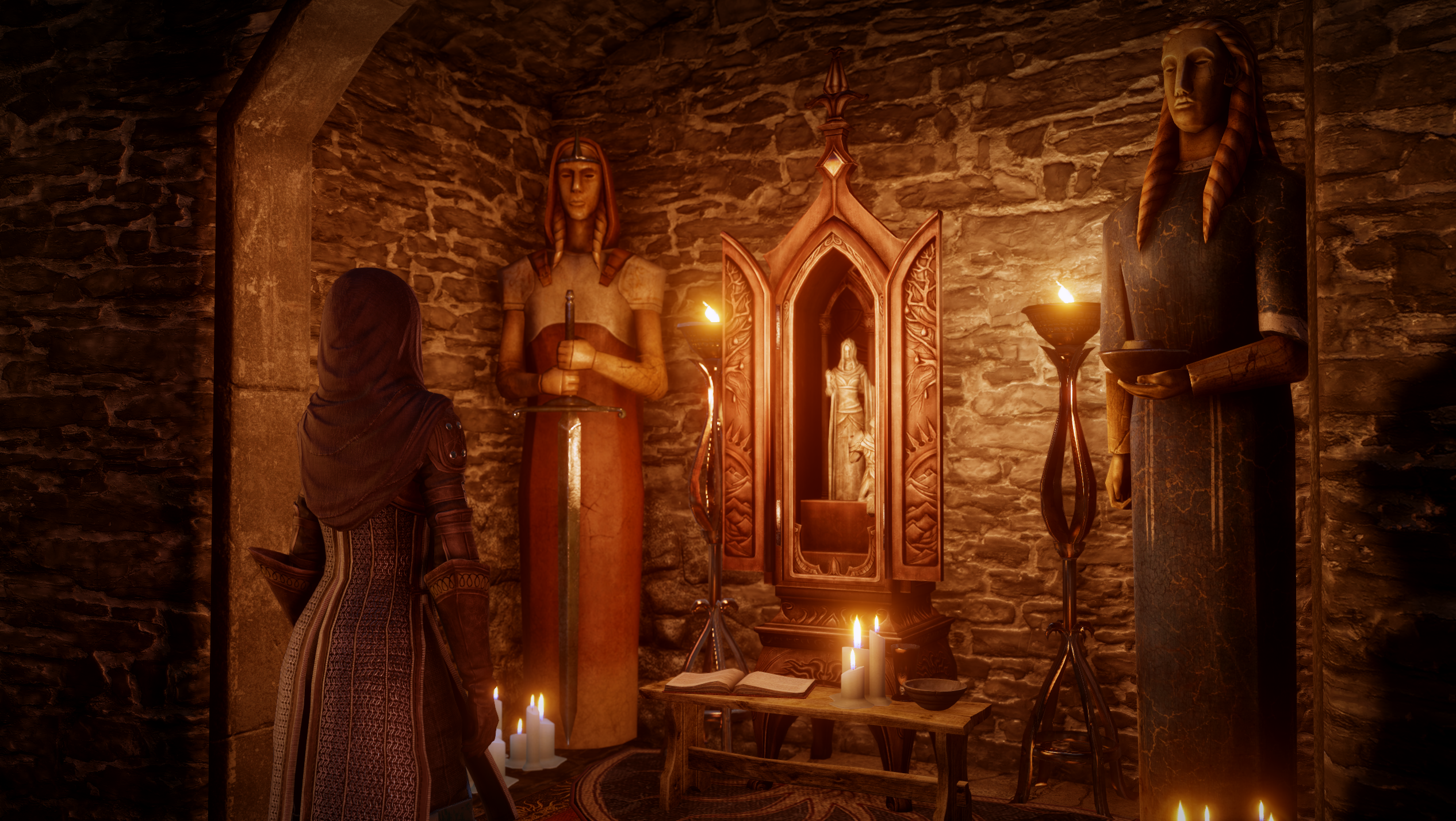 Dragon Age Inquisition Dragon Age Leliana Orange Altar PC Gaming 2532x1427