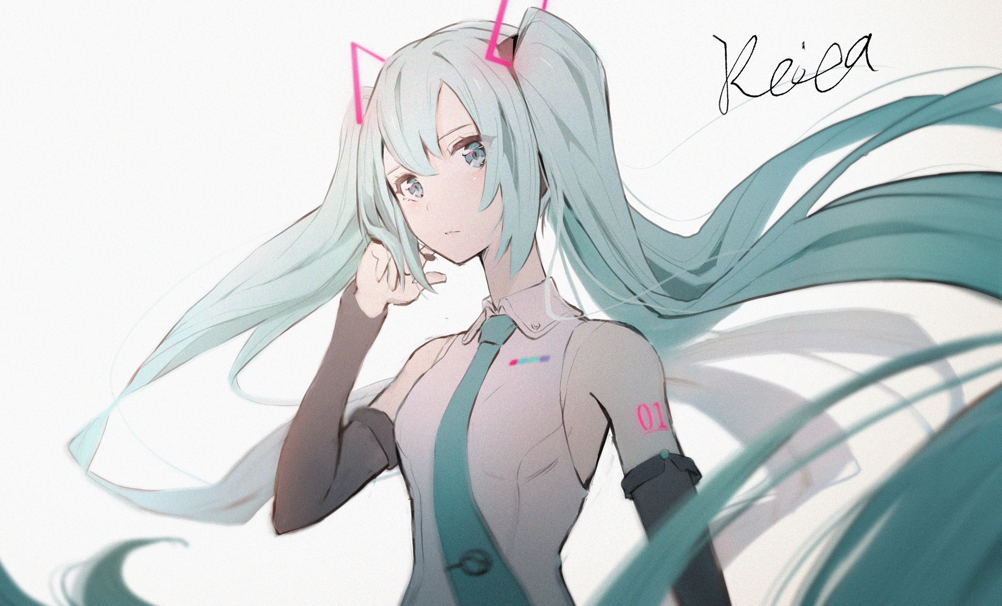 Anime Anime Girls Digital Art Artwork 2D Portrait Vocaloid Hatsune Miku Hoshizaki Reita 2039x1234