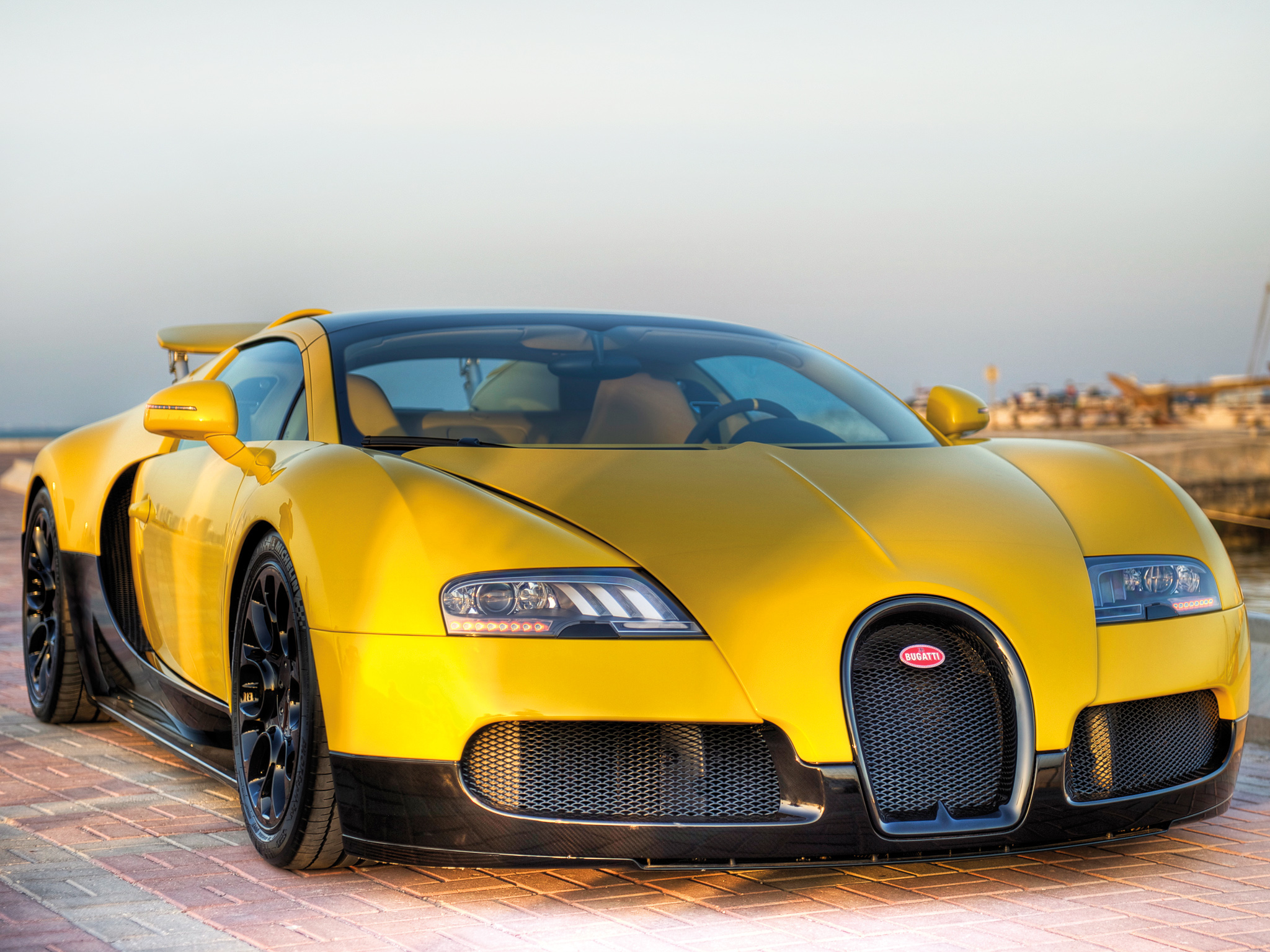 Bugatti Bugatti Veyron Yellow Car 2048x1536