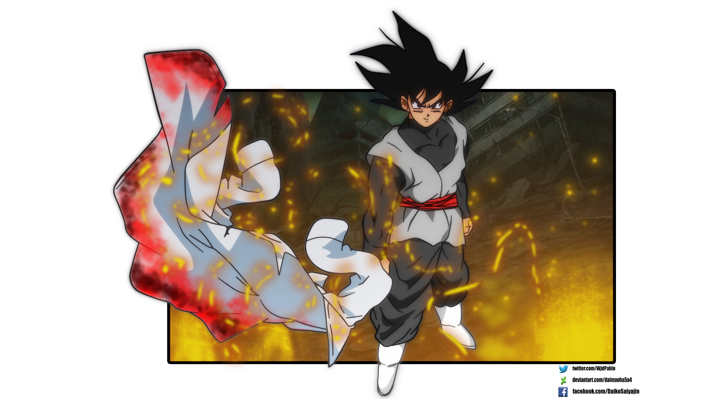 Black Dragon Ball Black Goku Dragon Ball Super 2365x1328