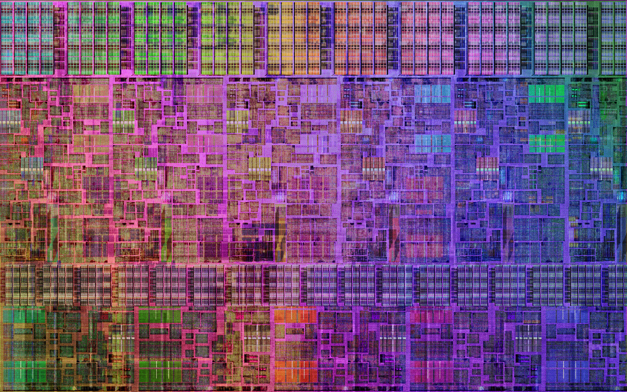 CPU Motherboards Chips Electricity Chromatic Aberration Rainboows Abstract Fictional 2560x1600