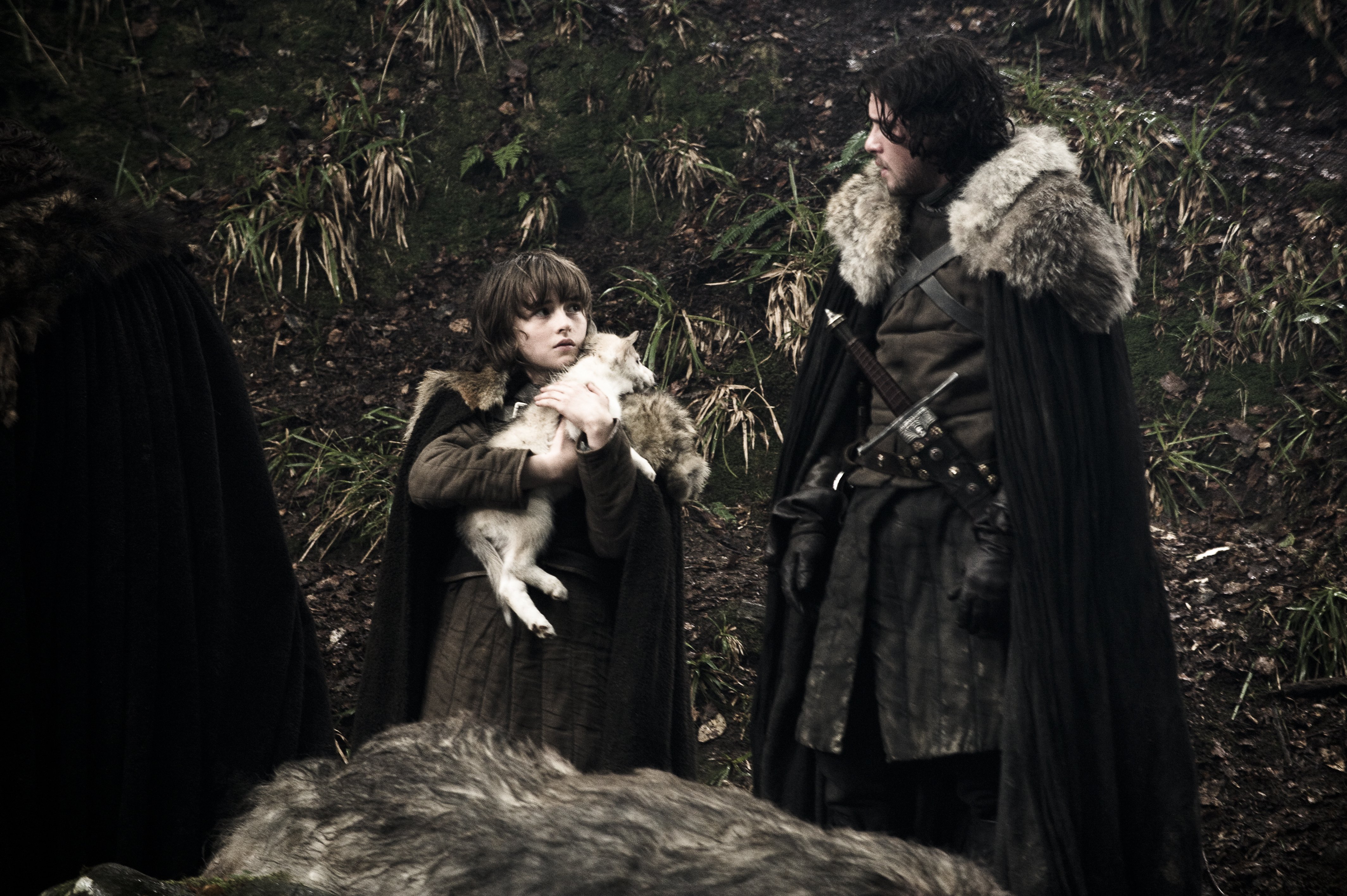 Bran Stark Isaac Hempstead Wright Jon Snow Kit Harington 4256x2832