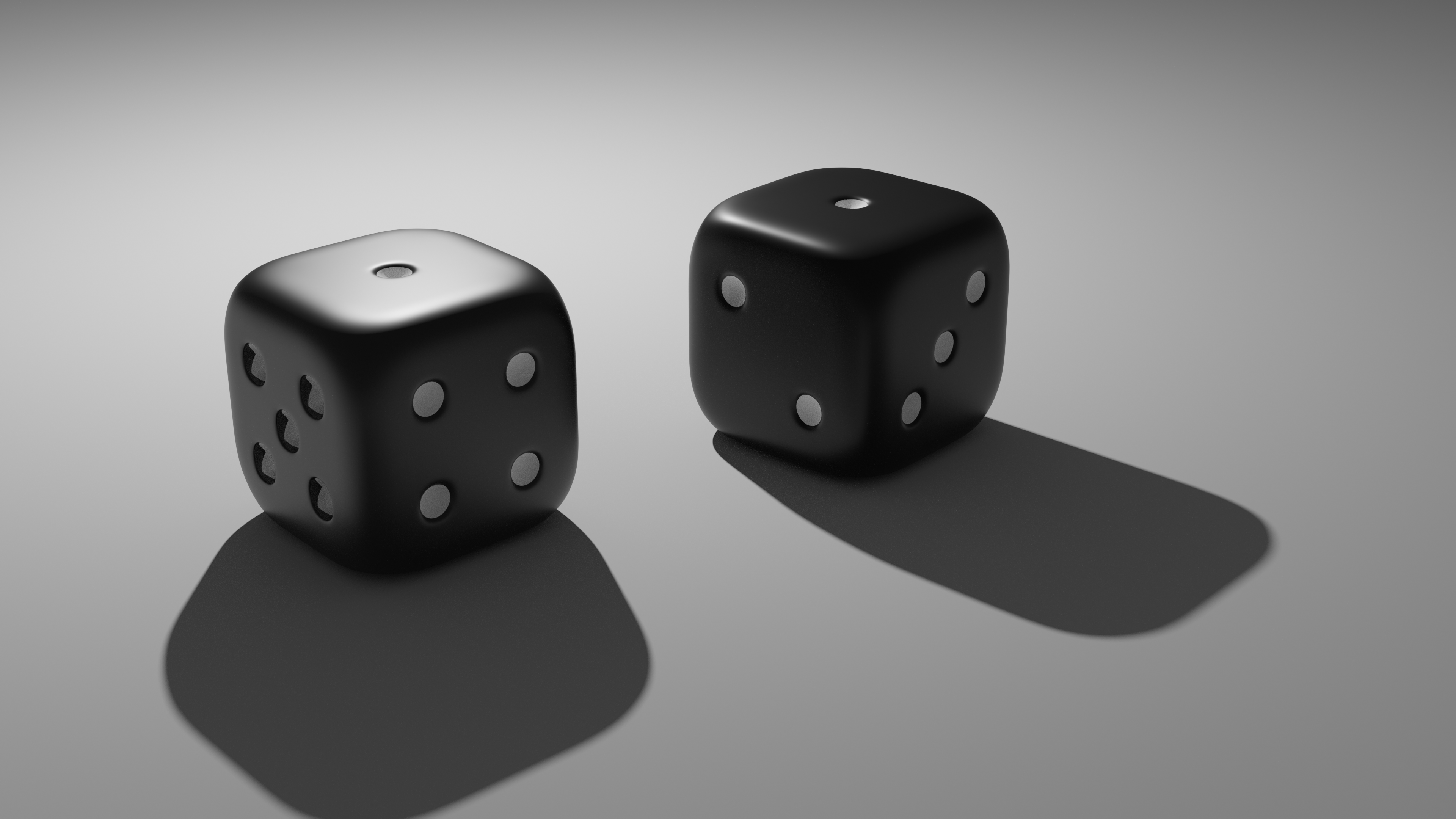 Blender Dice Simple Gambling Digital Art Simple Background Minimalism Render 3D Blocks Cube 3840x2160