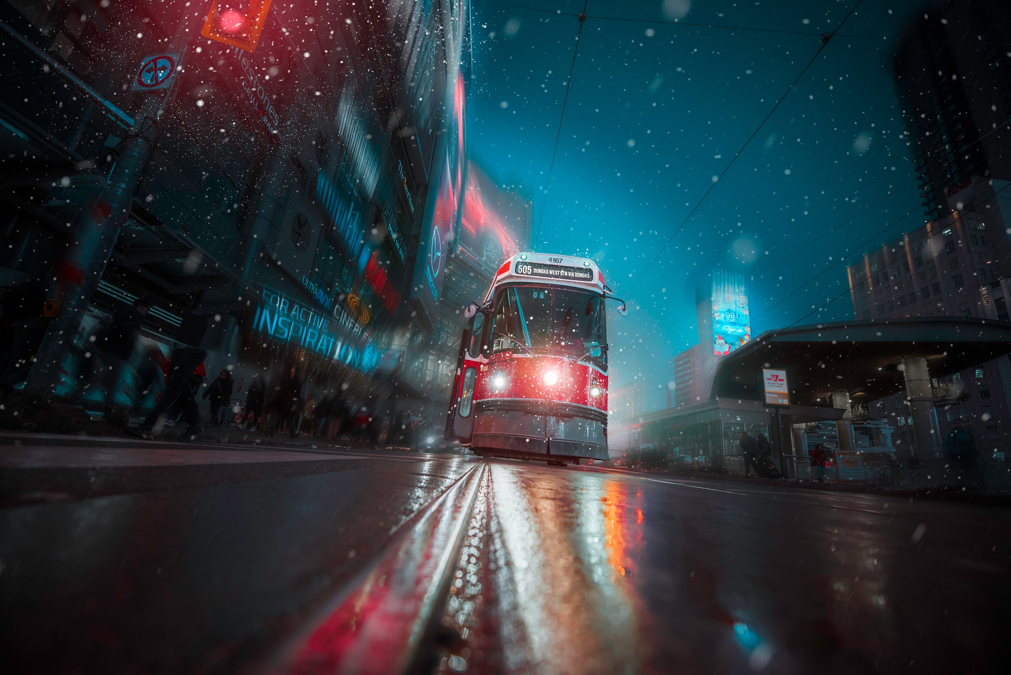 Motion Blur Tram Vehicle 2048x1367