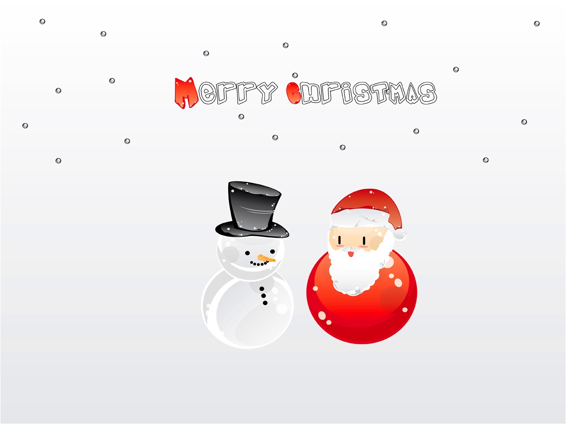 Christmas Merry Christmas Santa Claus Snowman 1920x1440