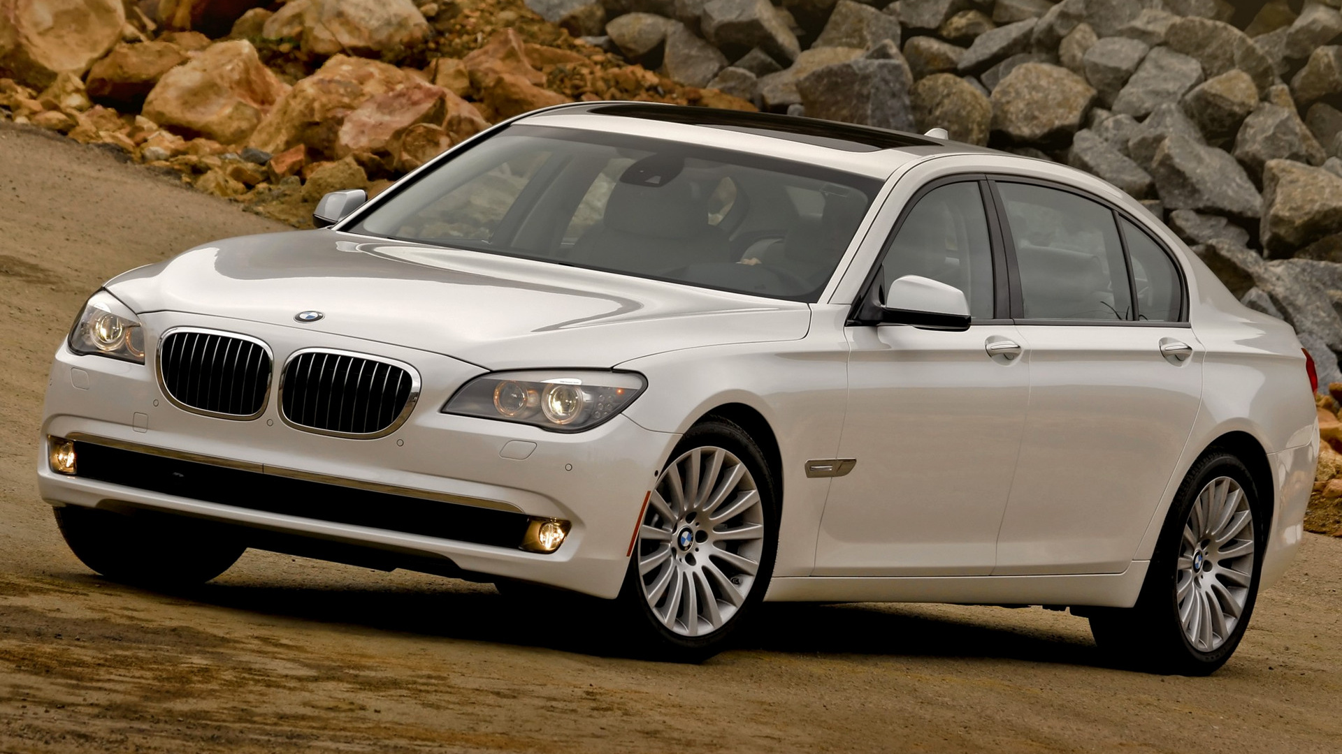 Bmw 750li Car Full Size Car Luxury Car Sedan White Car 1920x1080