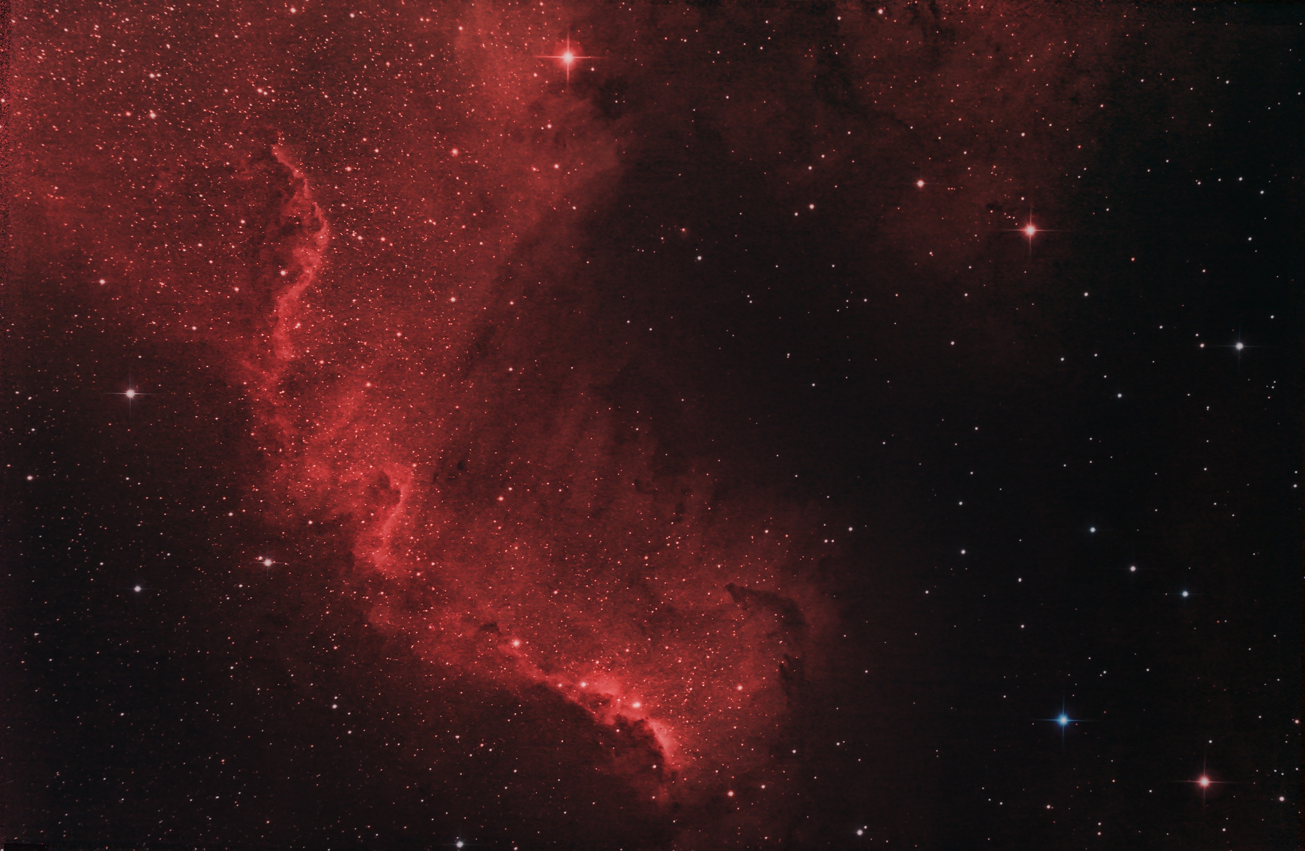 Nebula Red Space Stars 2598x1694
