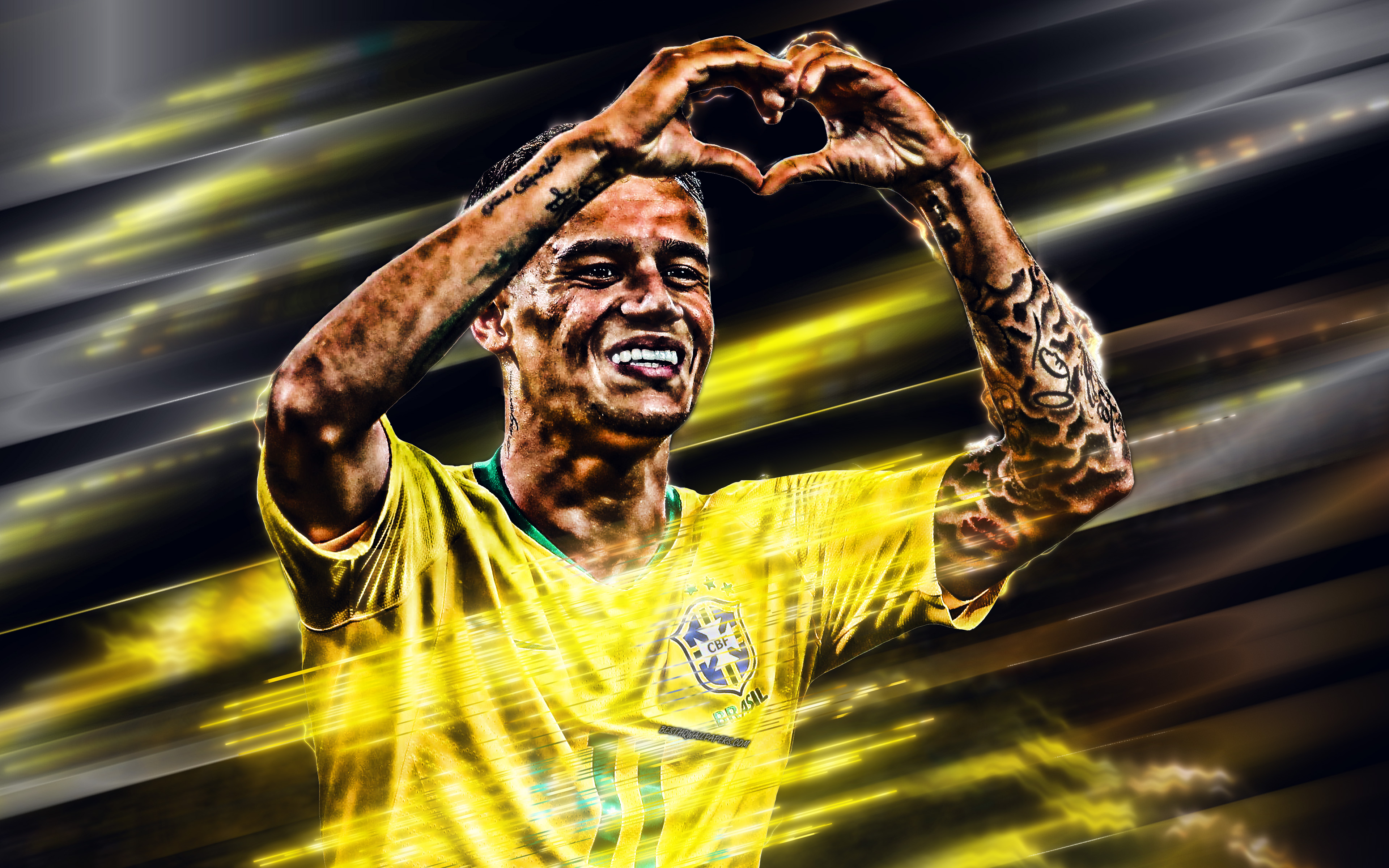 Brazilian Footballer Philippe Coutinho Soccer 3840x2400