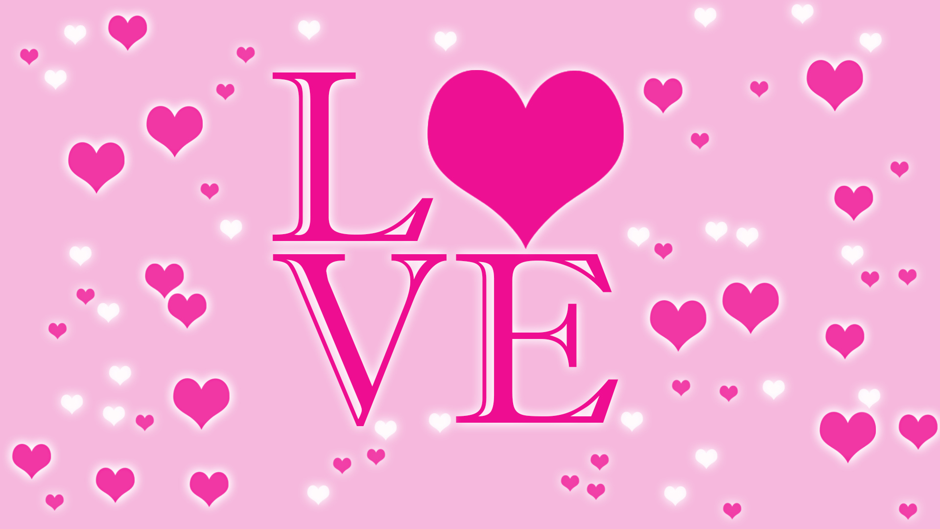Abstract Artistic Heart Holiday Love Pink Valentine 039 S Day 1920x1080