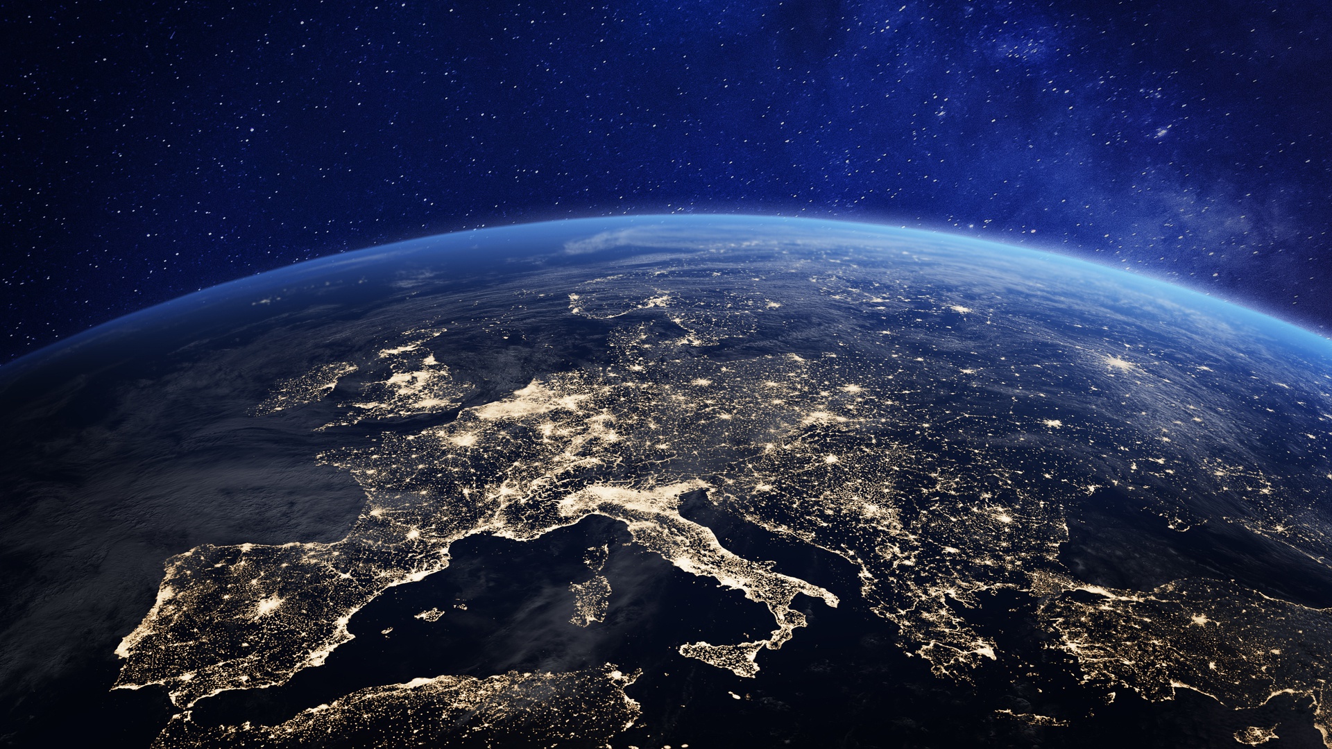 Earth Europe From Space Space 1920x1080