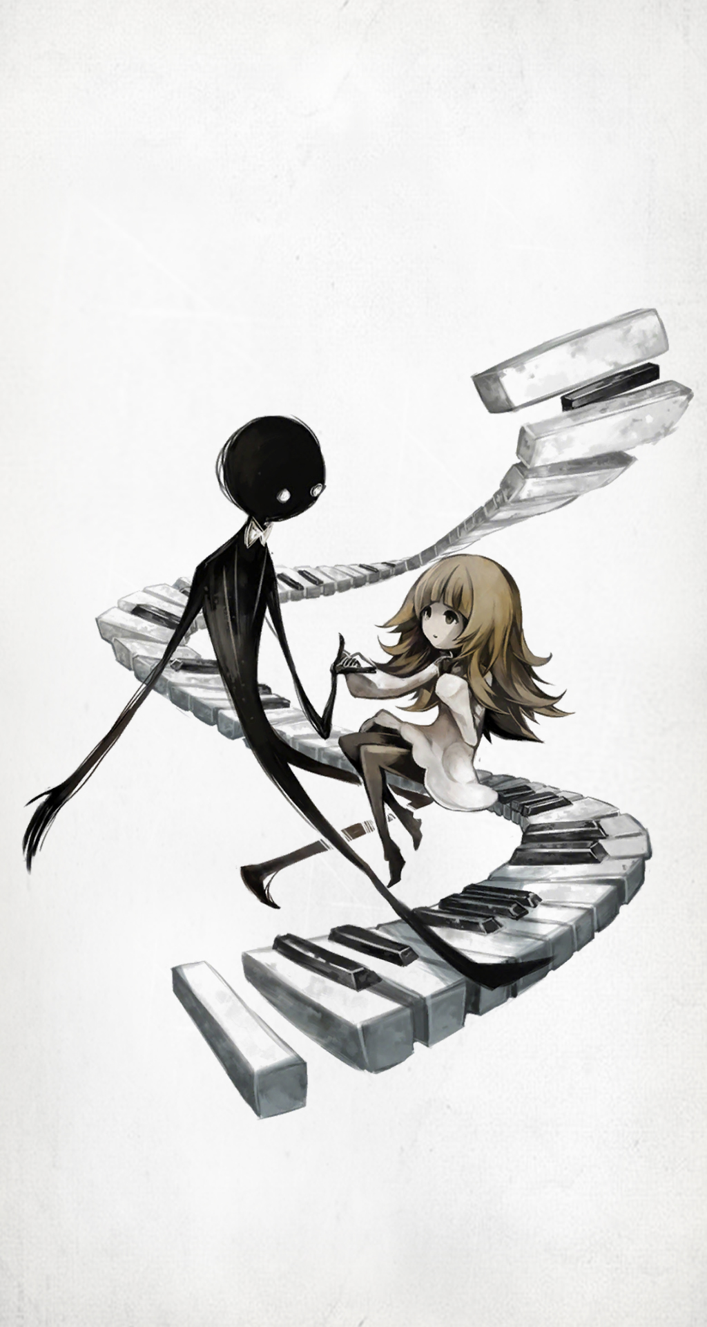 Deemo Music Game Anime Anime Girls Simple Background White Background 1024x1920