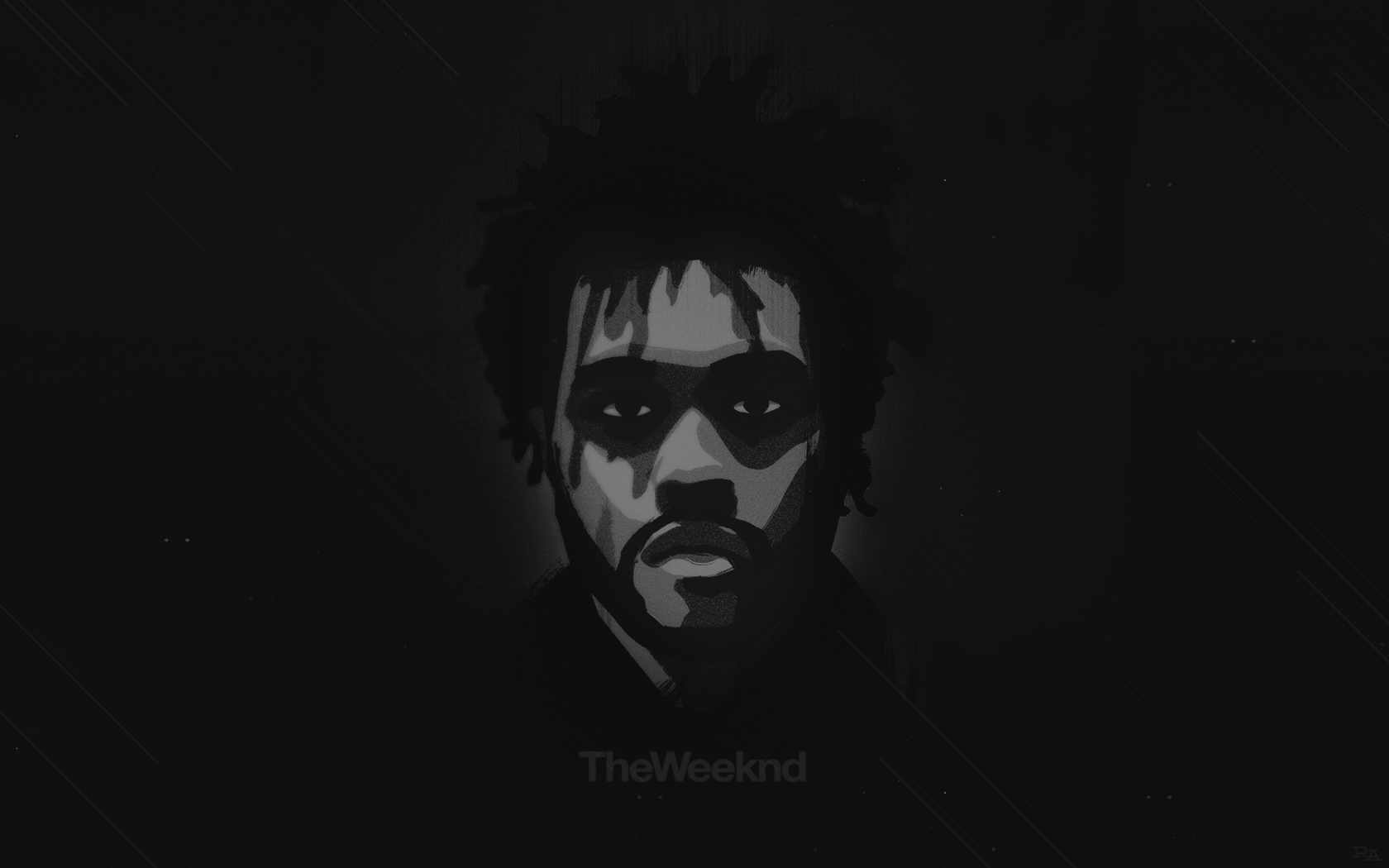 XO The Weeknd Monochrome 1680x1050