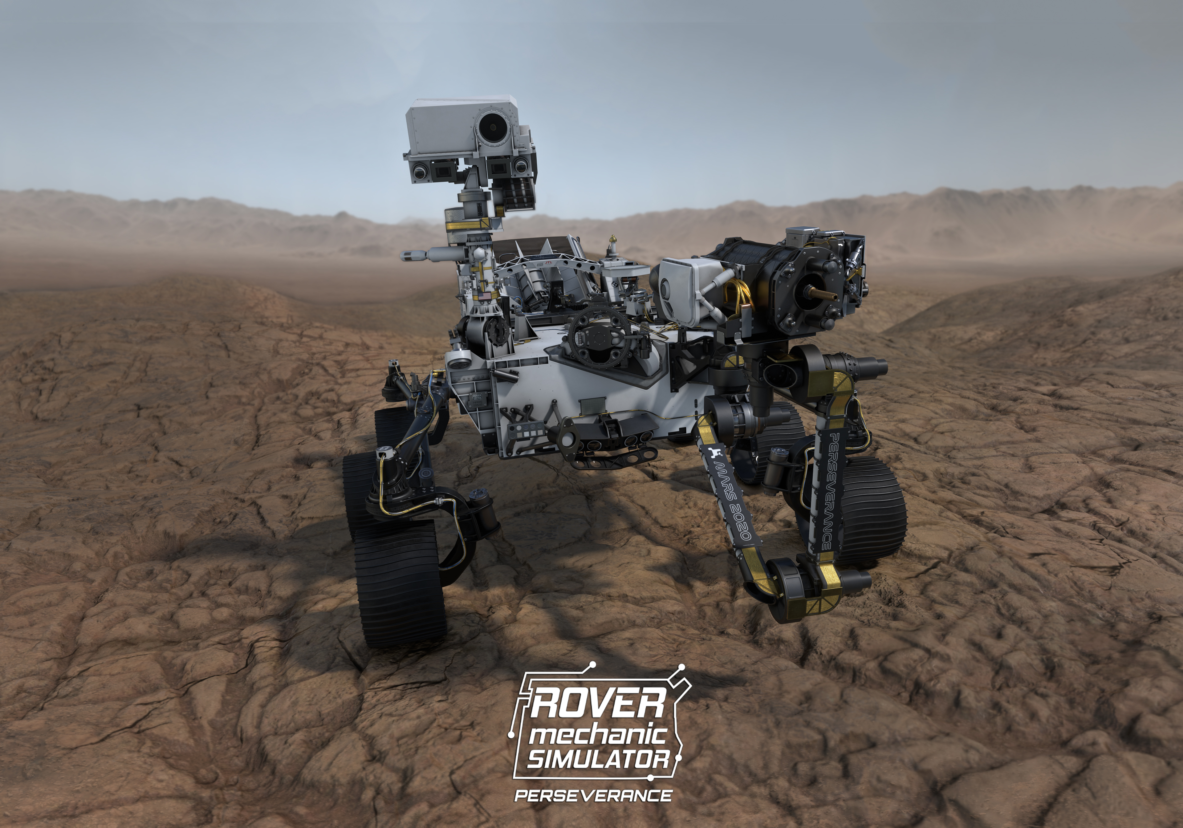 Perseverance Mars Robot Mars Rover Rover NASA Video Game Art JPL Jet Propulsion Laboratory 3840x2688