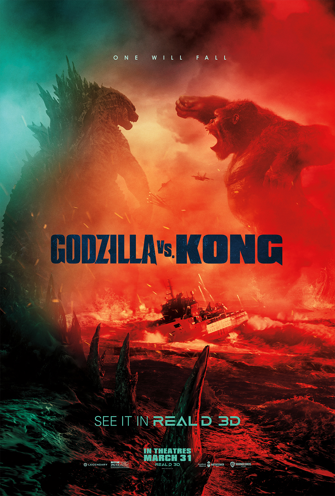 Godzilla Vs Kong Godzilla King Kong Movies Battle Kaiju Creature Movie Poster 1080x1600