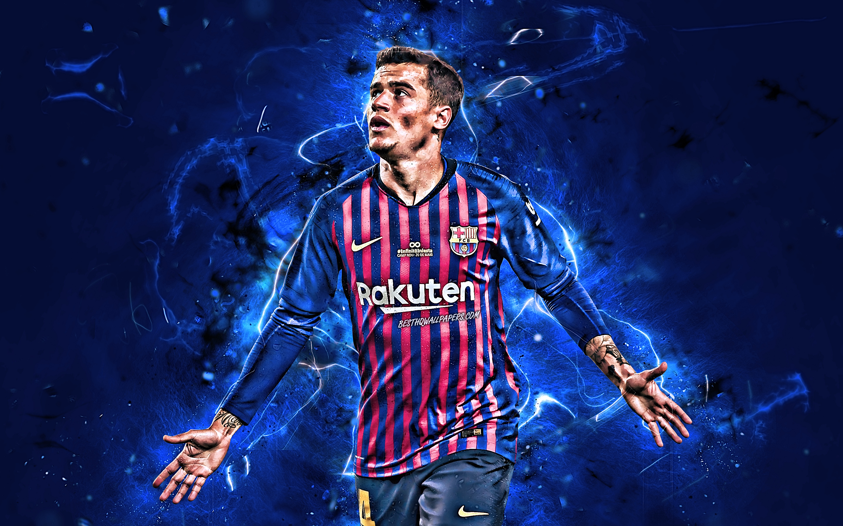 Brazilian Fc Barcelona Philippe Coutinho Soccer 2880x1800