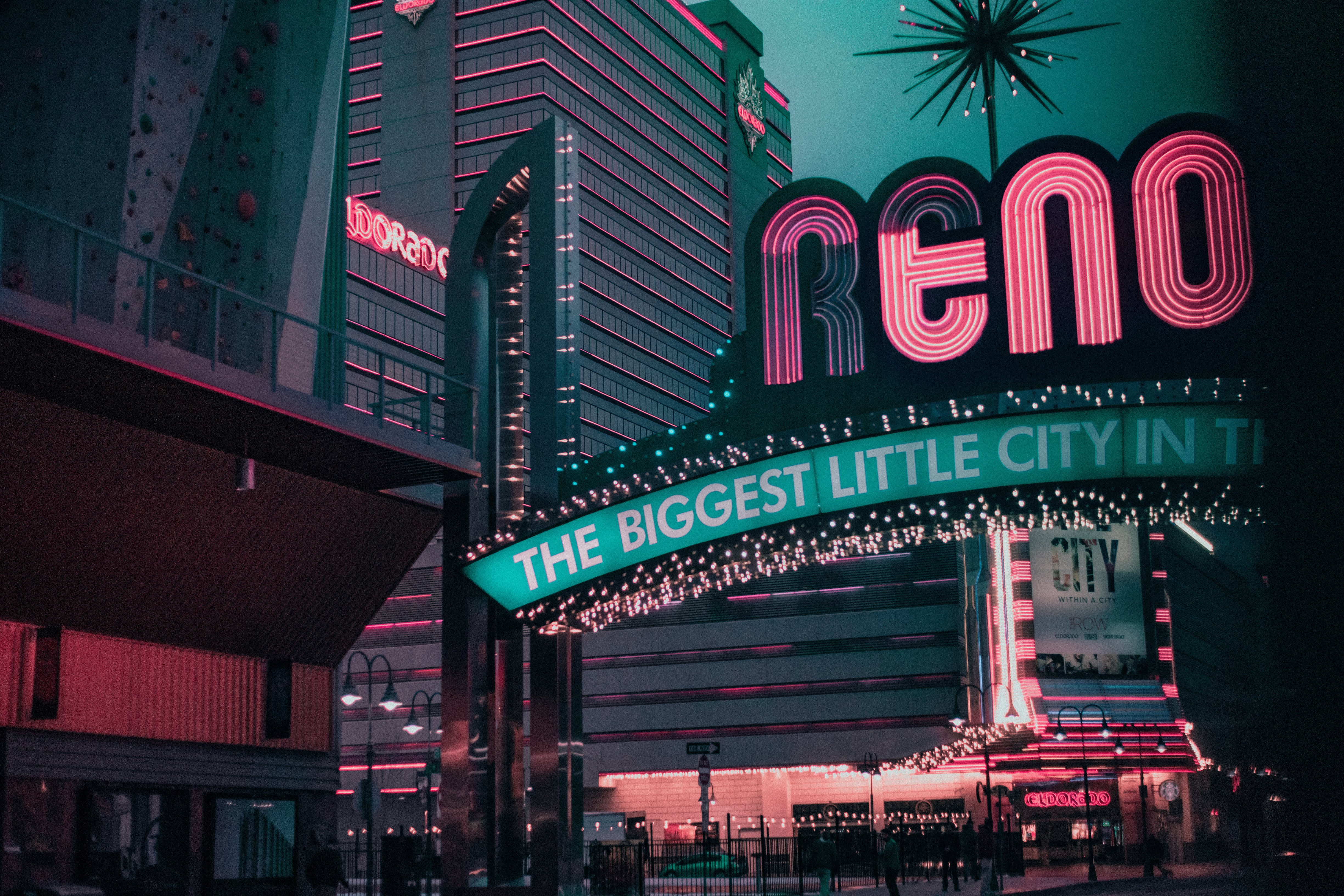 Pink Retrowave Teal City City Lights Neon 4898x3265