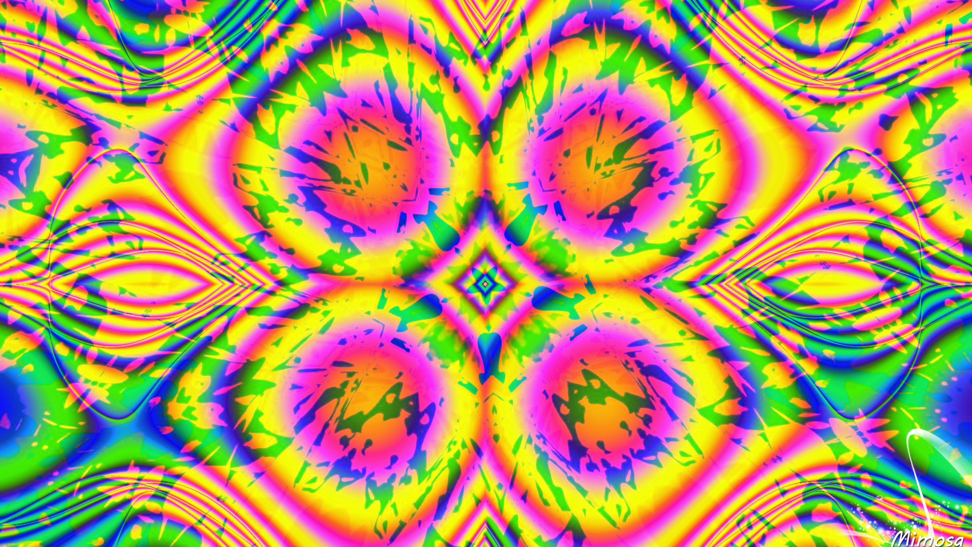 Artistic Colorful Colors Digital Art Kaleidoscope 1920x1080