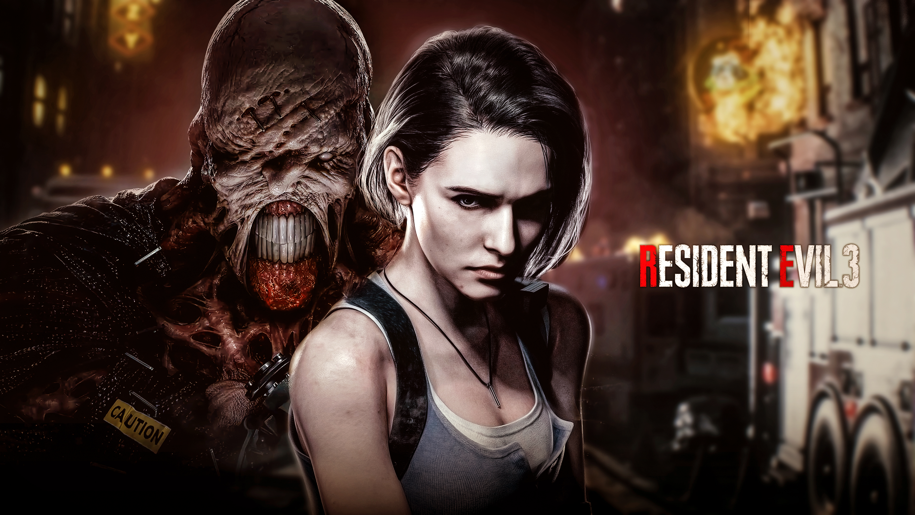 Jill Valentine Nemesis Resident Evil Resident Evil 3 3840x2160