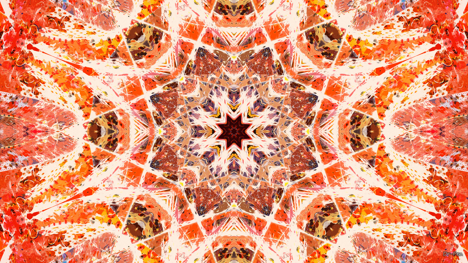 Abstract Artistic Digital Art Mandala Manipulation 1920x1080