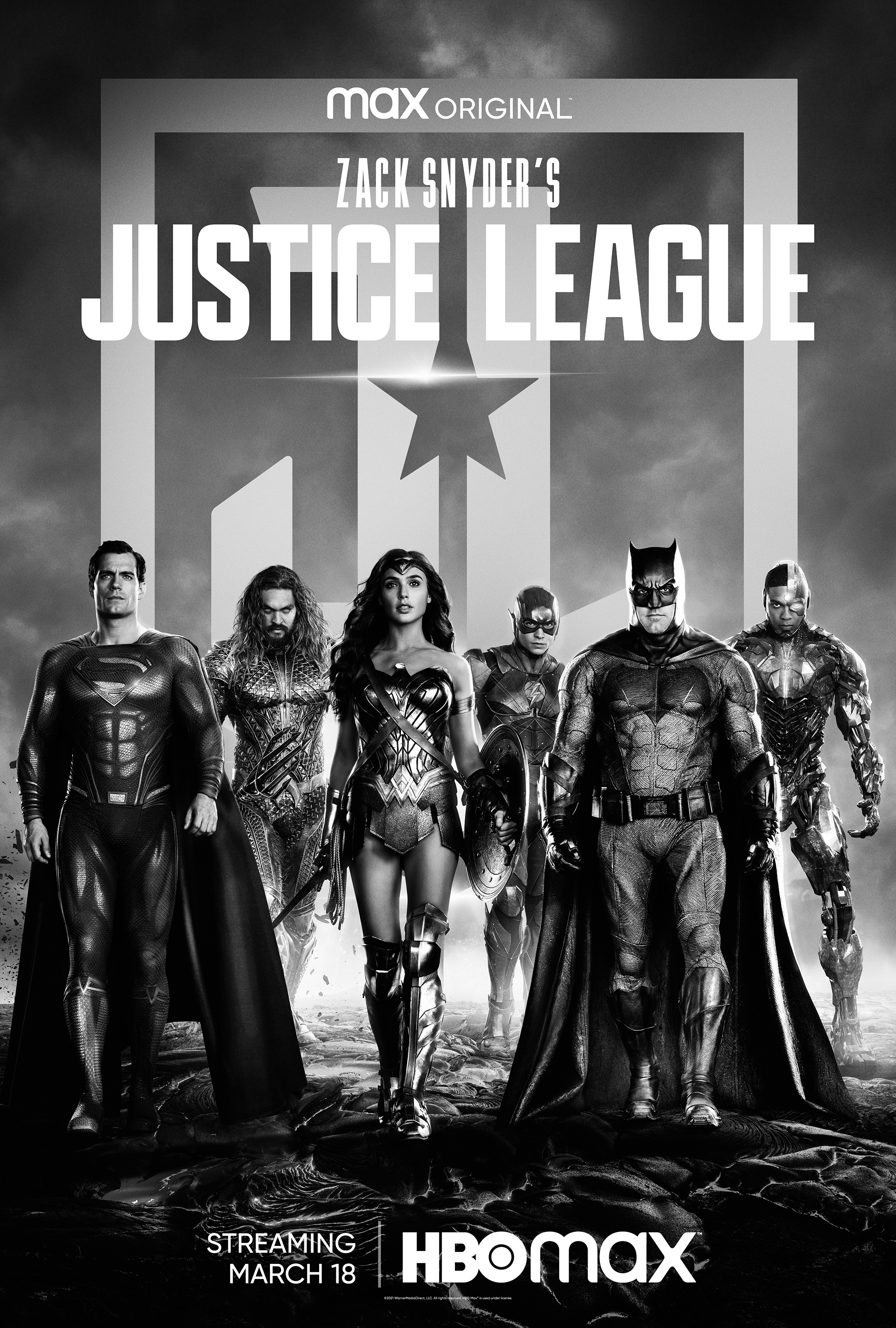 Zack Snyders Justice League Superman Aquaman Wonder Woman The Flash Batman Cyborg DC Comics HBO Max  2025x3000