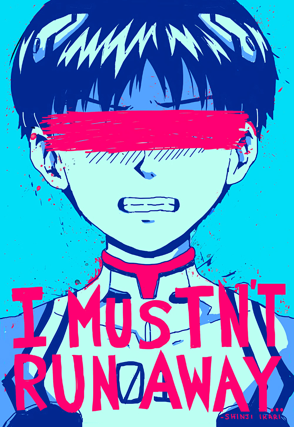 Neon Genesis Evangelion Blushing Plugsuit Censored Solo Simple Background 2D Anime Boys Short Hair O 1000x1452