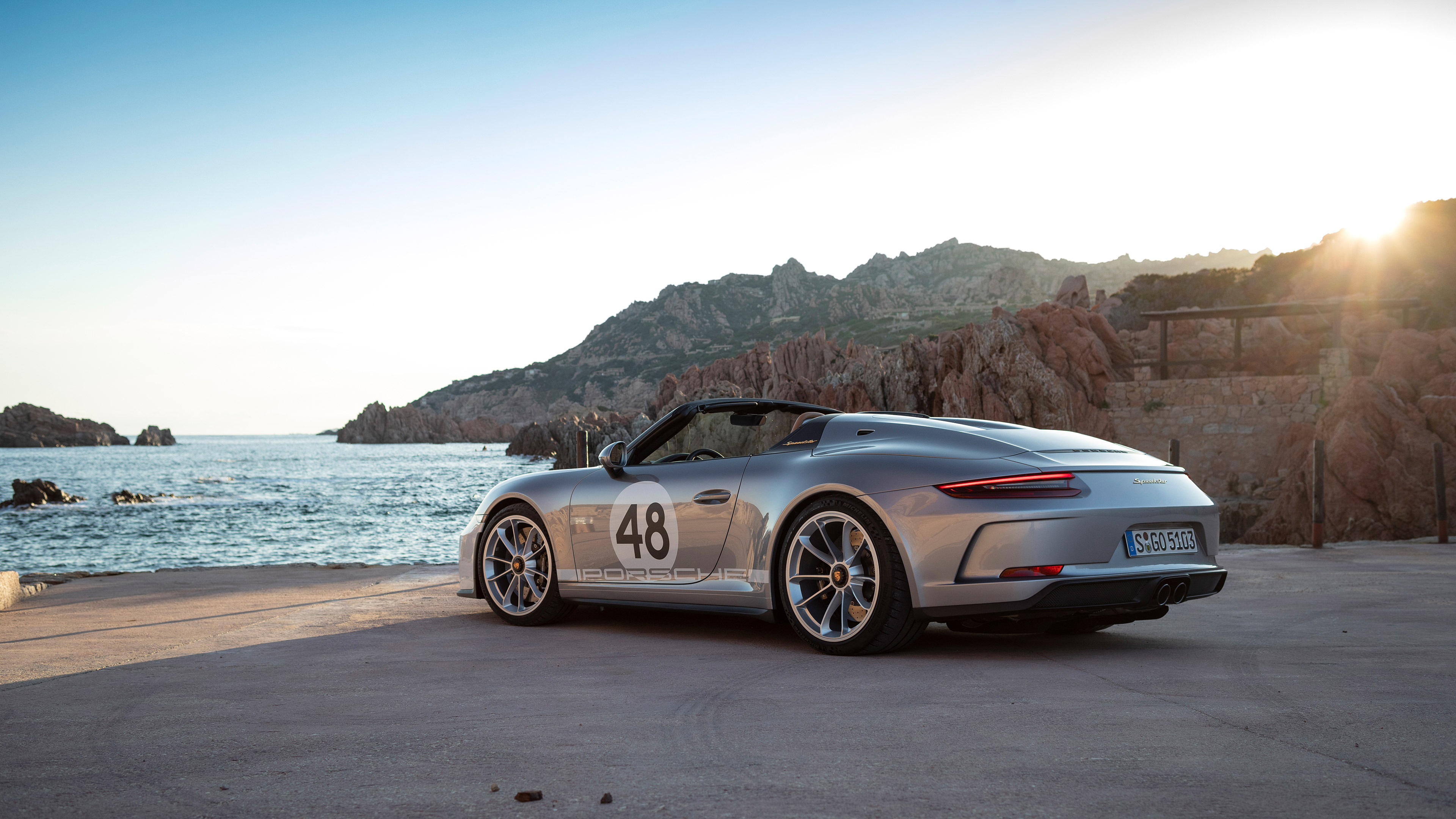 Car Convertible Porsche 911 Speedster Race Car Silver Car Sport Car 3840x2160
