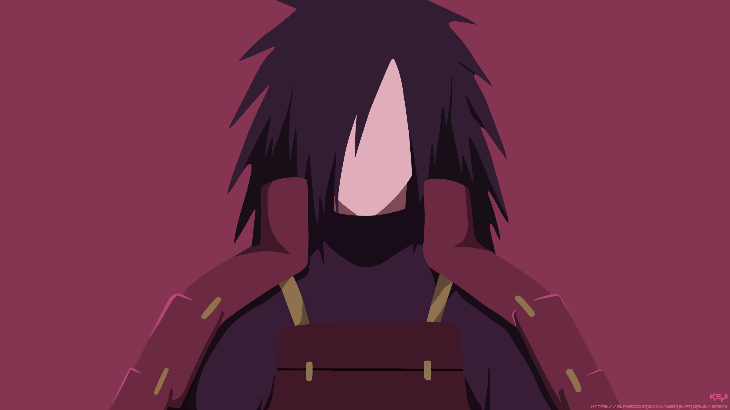Black Hair Boy Madara Uchiha Minimalist Naruto Uchiha Clan 2560x1440