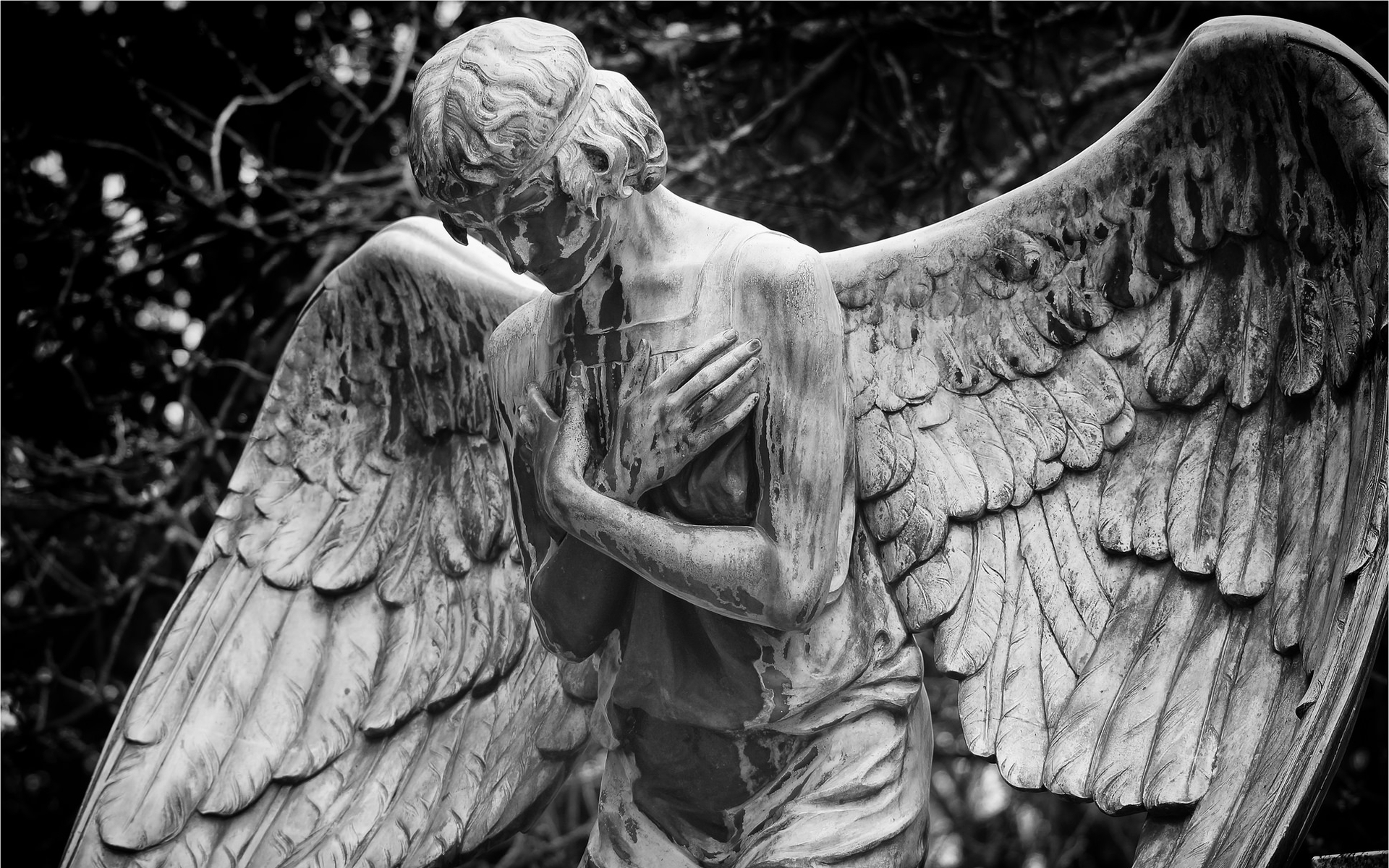 Man Made Angel Statue 1920x1200
