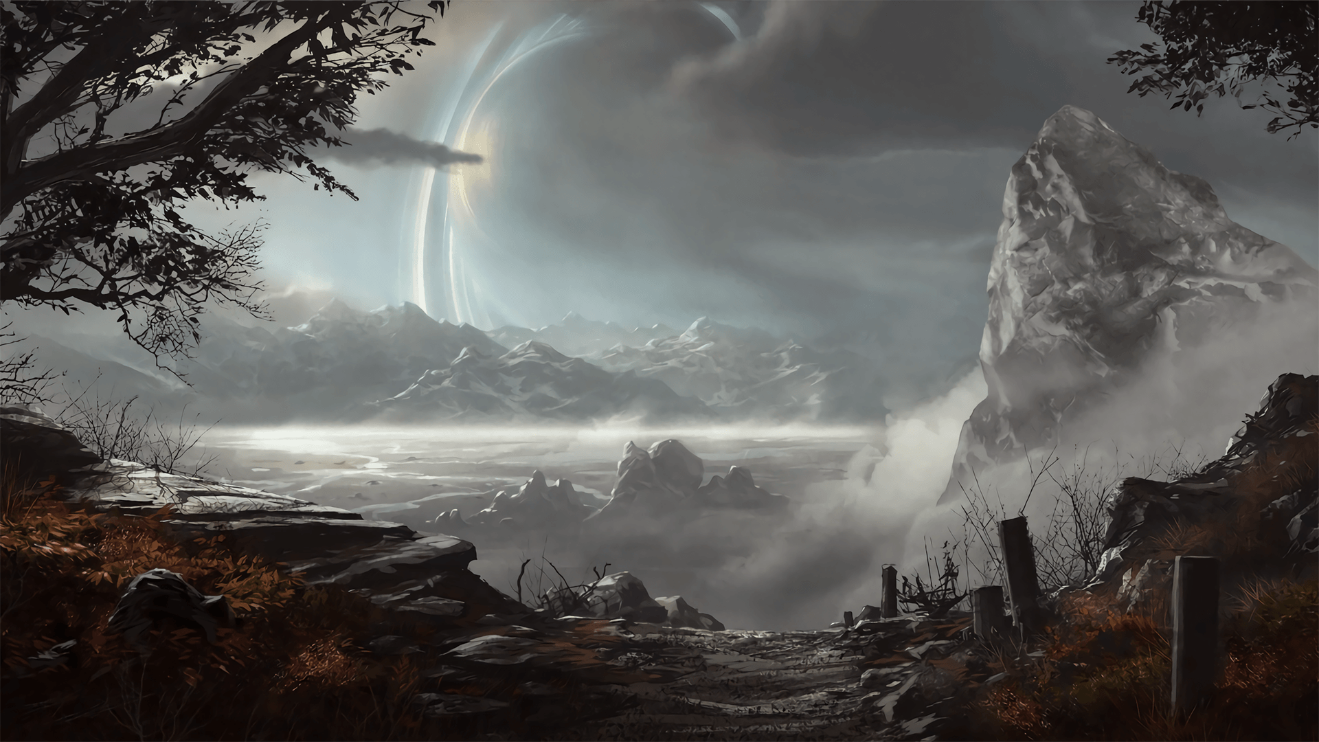 Xbox Game Studios Halo Science Fiction Video Games Video Game Art Landscape Sky Bungie Halo Reach 1920x1080
