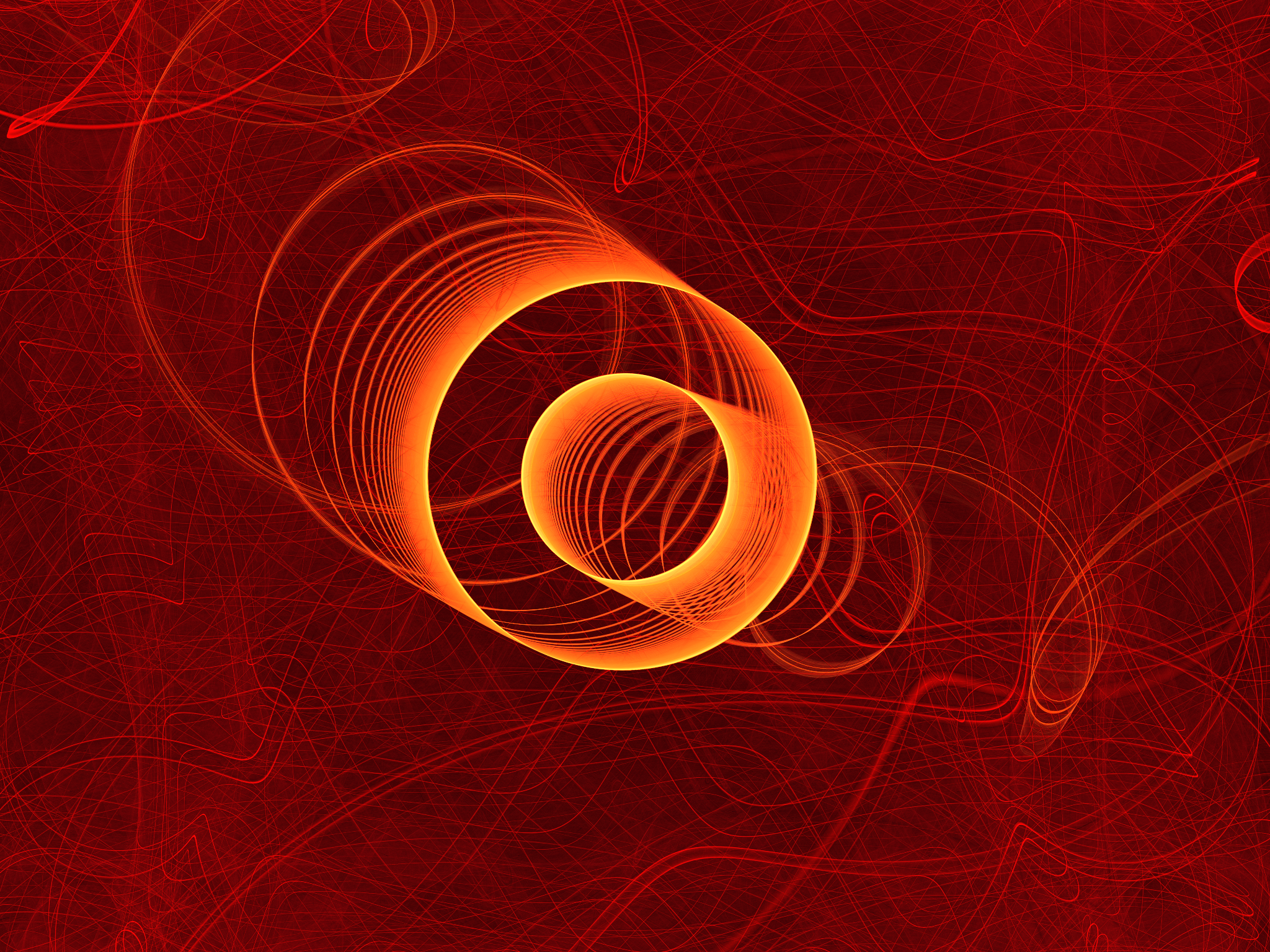 Apophysis Software Circle Fractal Lines Red 2048x1536
