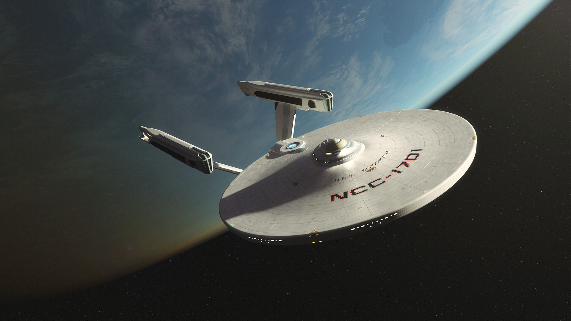 Star Trek Science Fiction Spaceship USS Enterprise NCC 1701 1920x1080