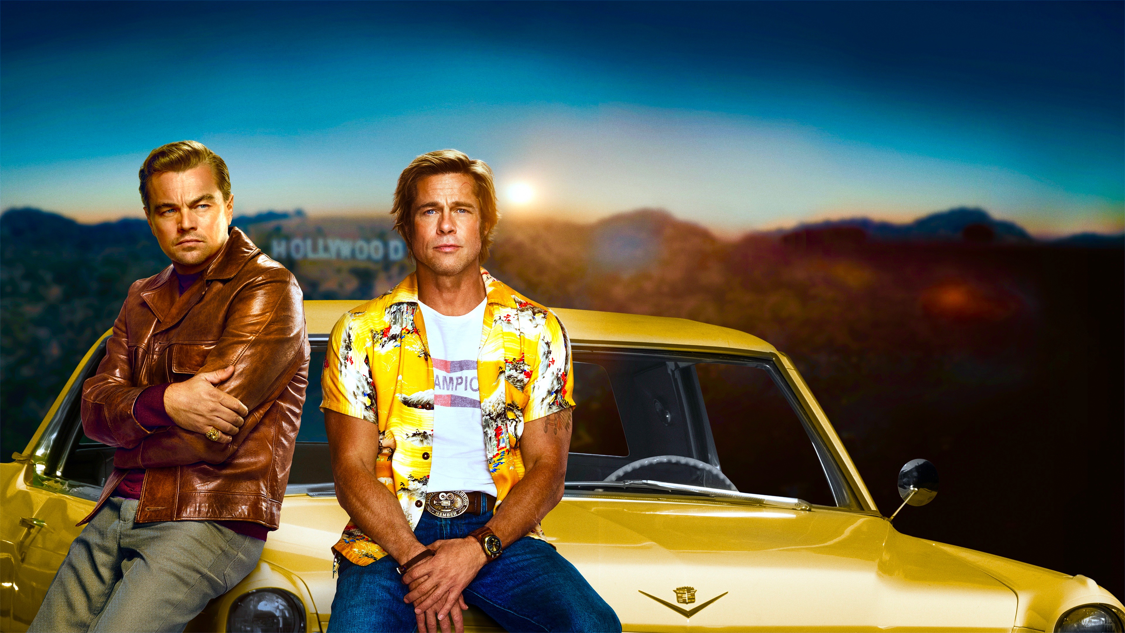 Brad Pitt Leonardo Dicaprio Once Upon A Time In Hollywood 3840x2160