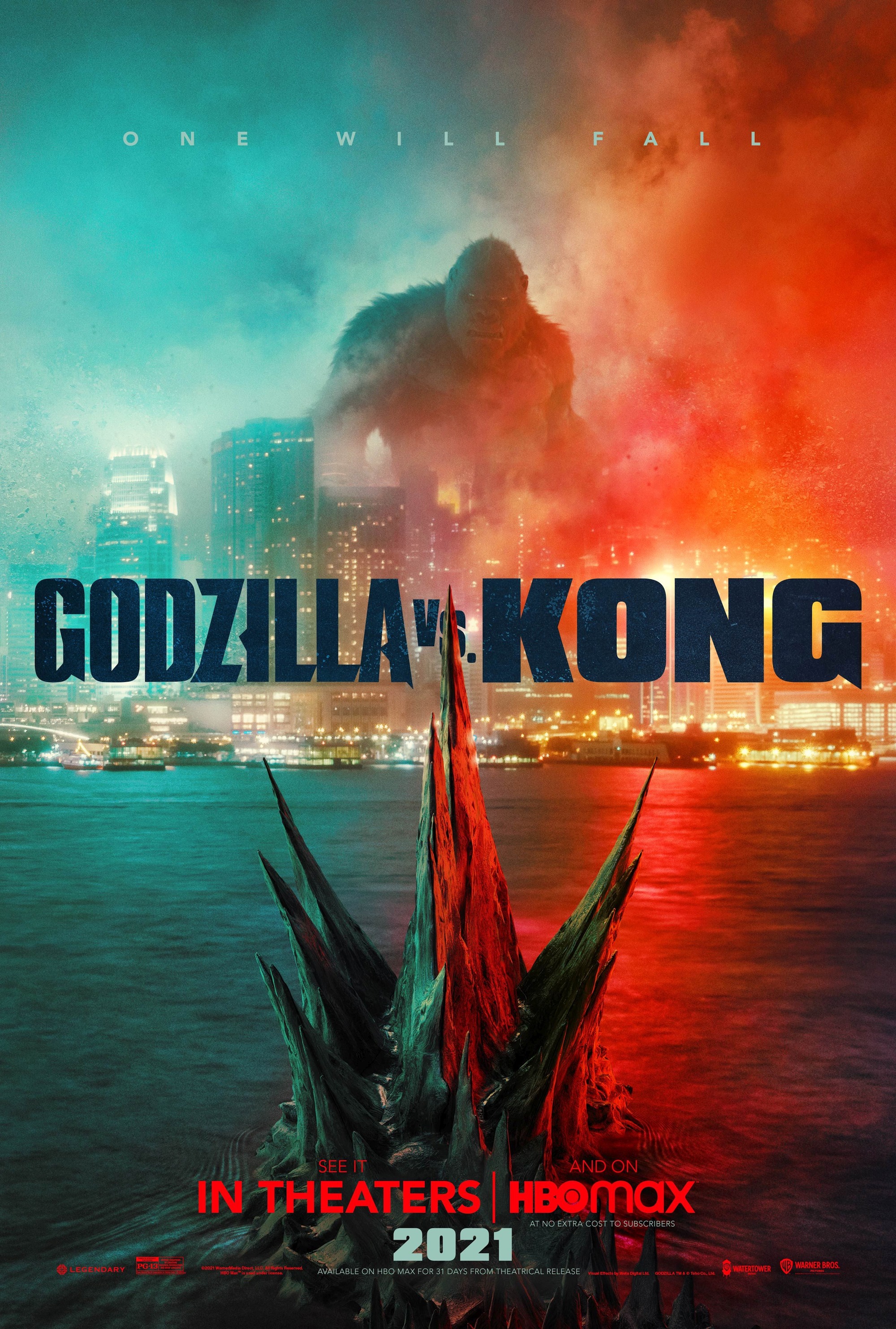 Godzilla Vs Kong Godzilla King Kong Kaiju City Battle Creature Movies Movie Poster 2000x2964