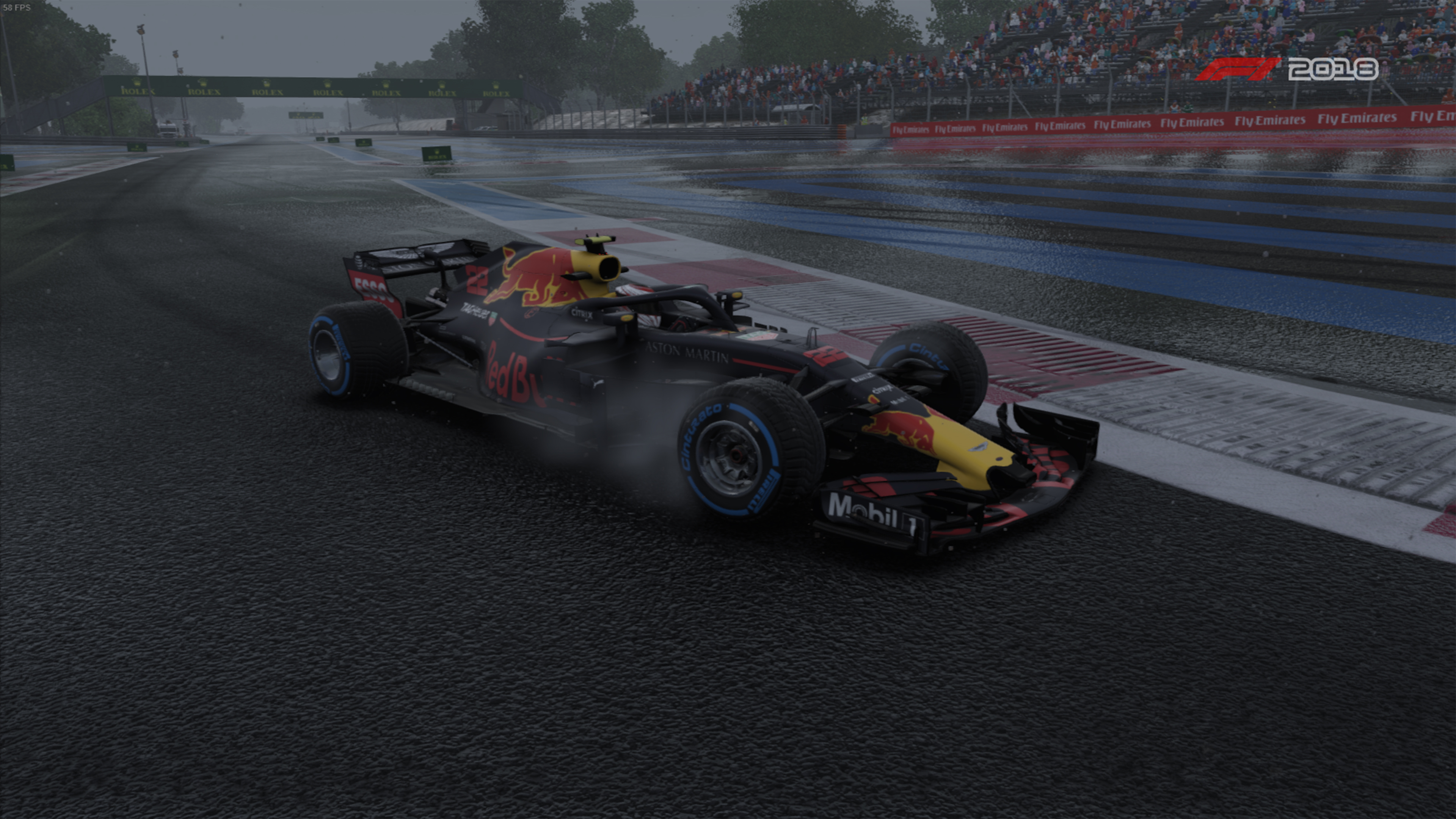 Formula 1 Car Race Cars Rain Red Bull 3840x2160