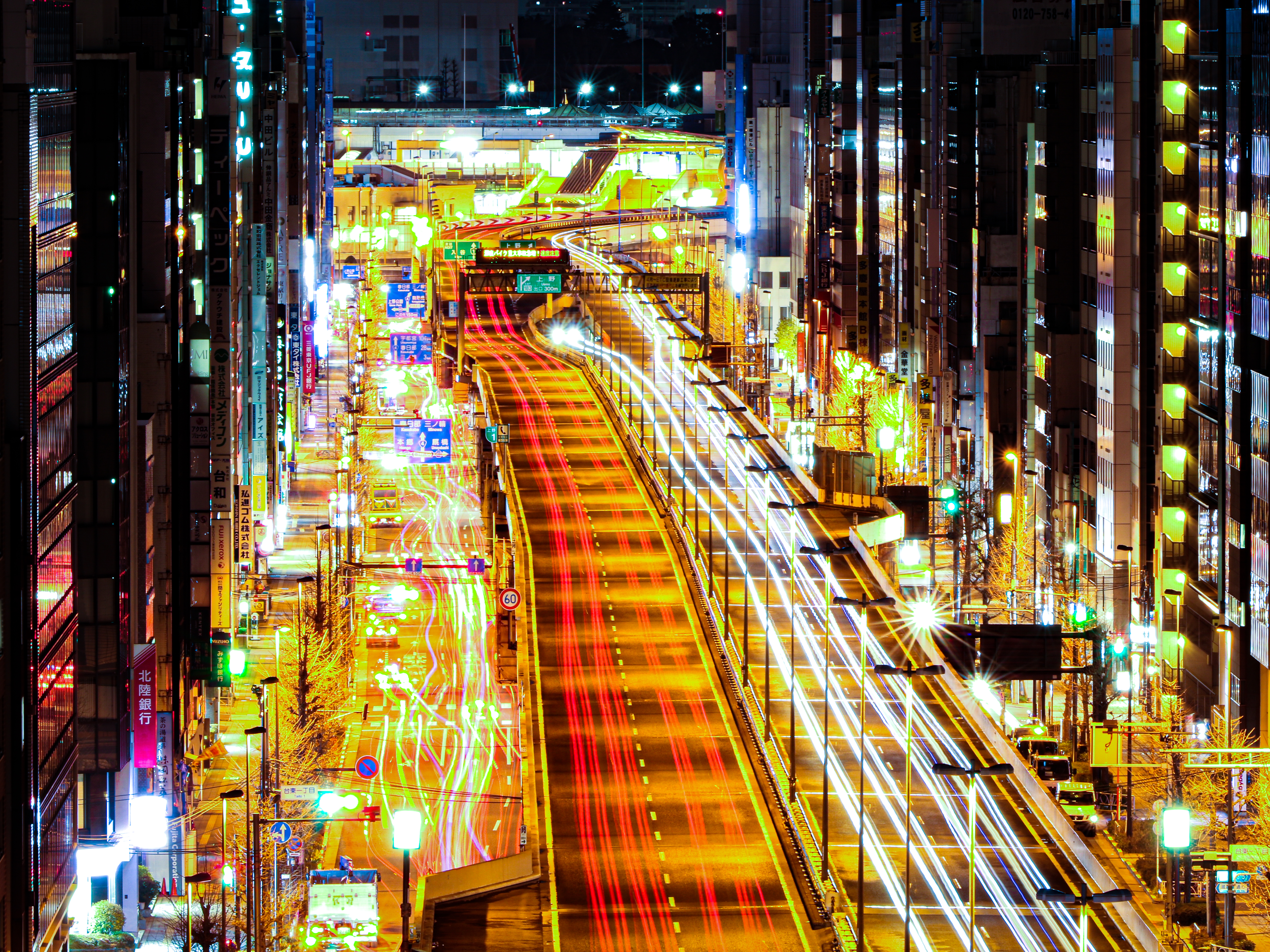 Japan Lightpaint Street Urban Tokyo 5281x3961