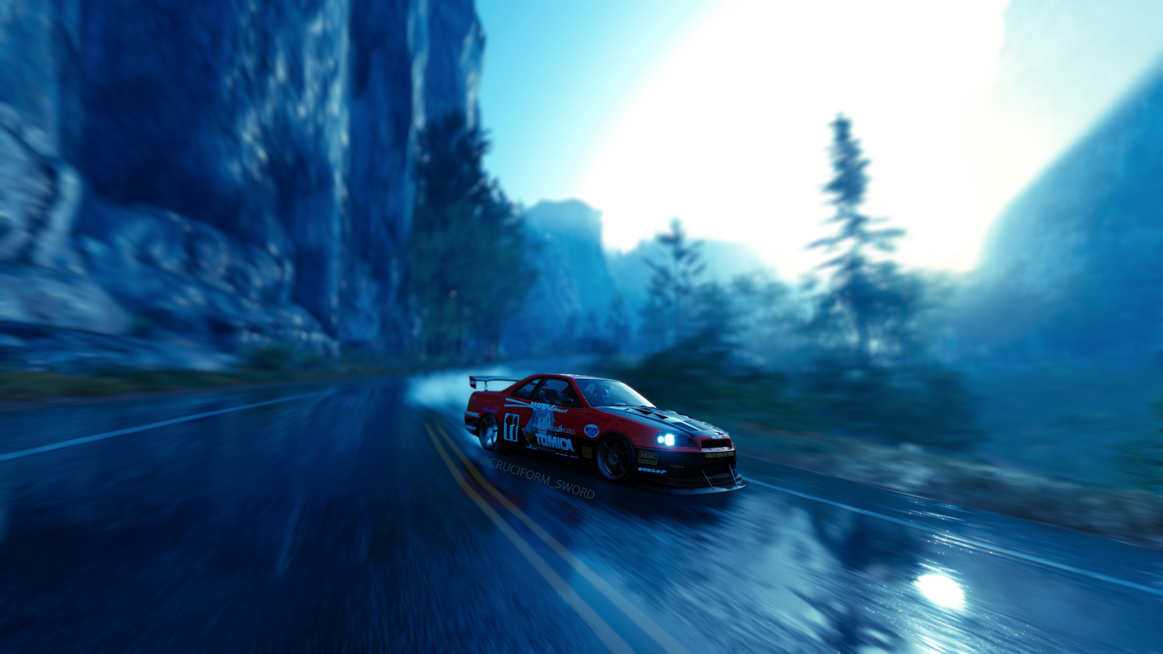 Skyline Gtr Drift The Crew 2 In Game Screen Shot Video Games Game Poster Vehicle 3840x2160