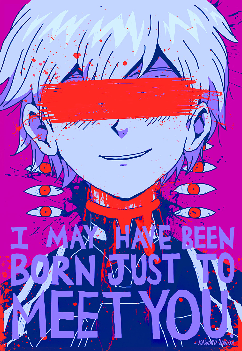 Neon Genesis Evangelion Blushing Plugsuit Censored Solo Simple Background 2D Anime Boys Short Hair P 1000x1452
