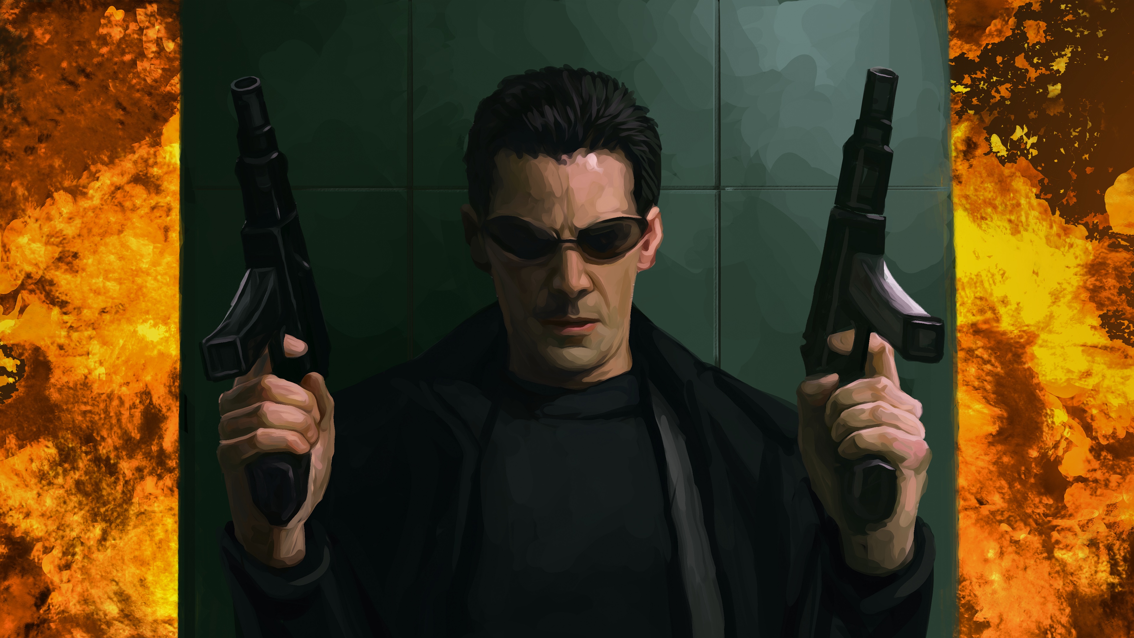 Keanu Reeves The Matrix 3840x2160